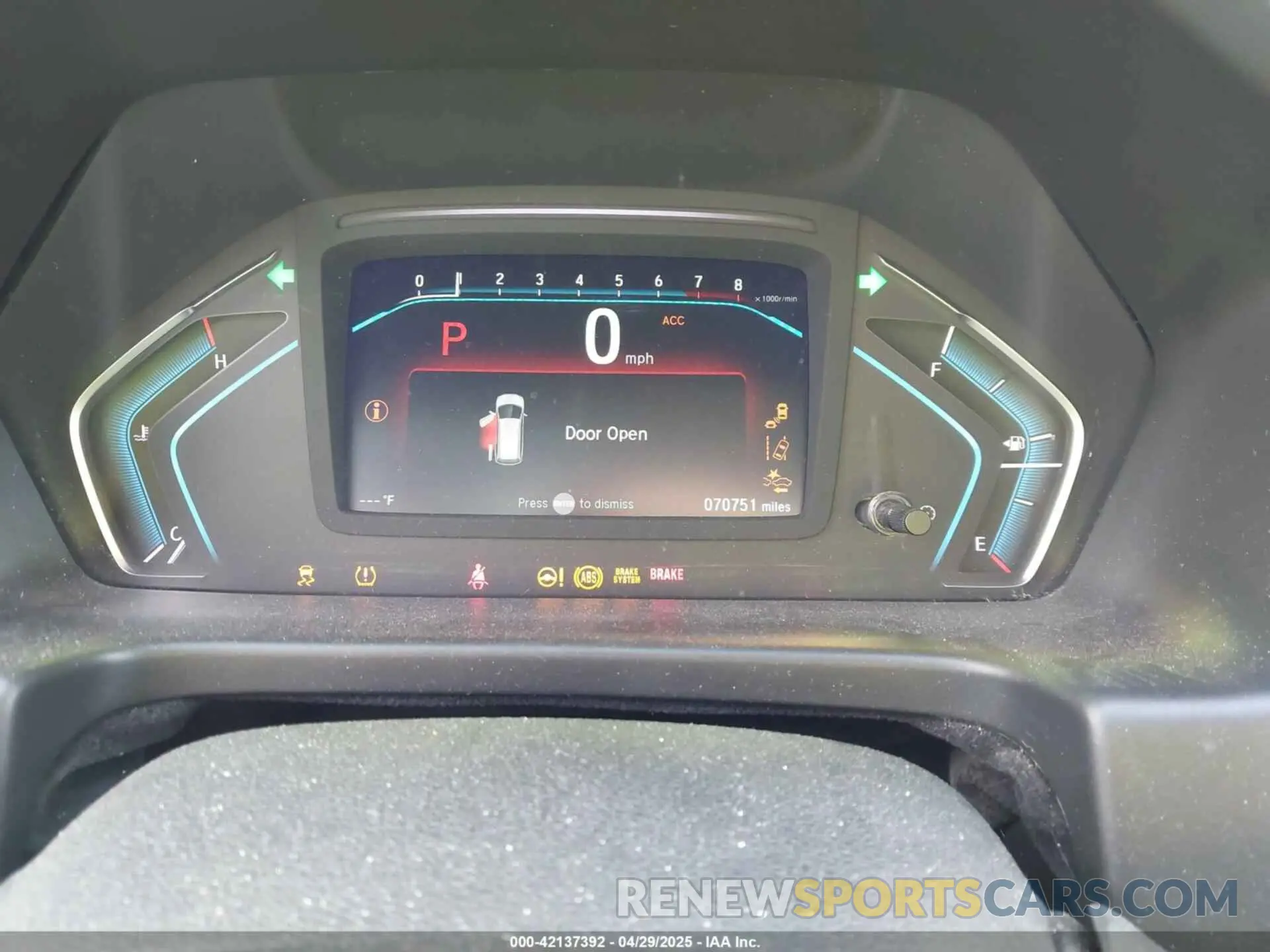 7 fotografías del automóvil dañado 5FNRL6H54KB096866 HONDA ODYSSEY 2019