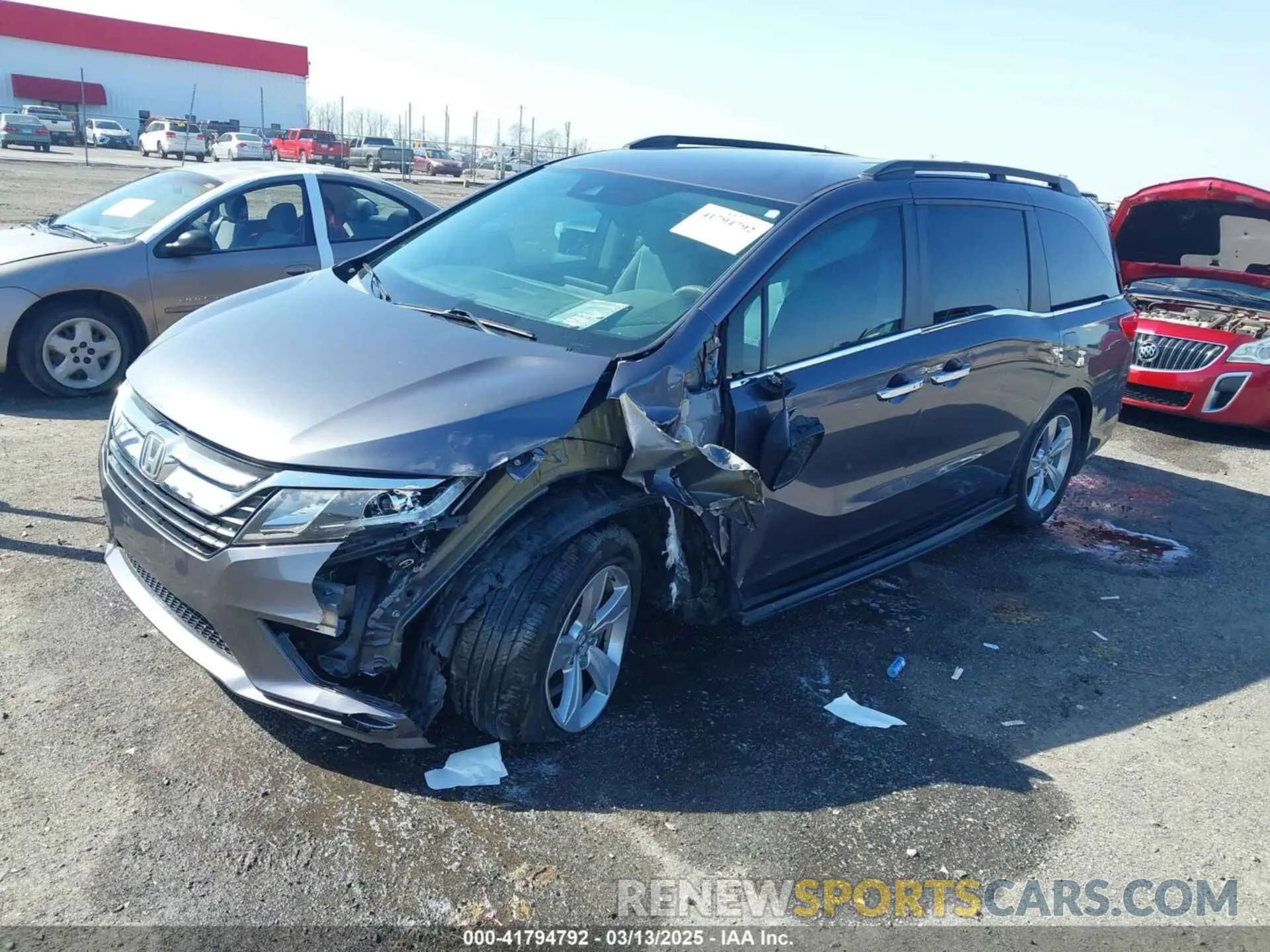2 fotografías del automóvil dañado 5FNRL6H59KB131319 HONDA ODYSSEY 2019