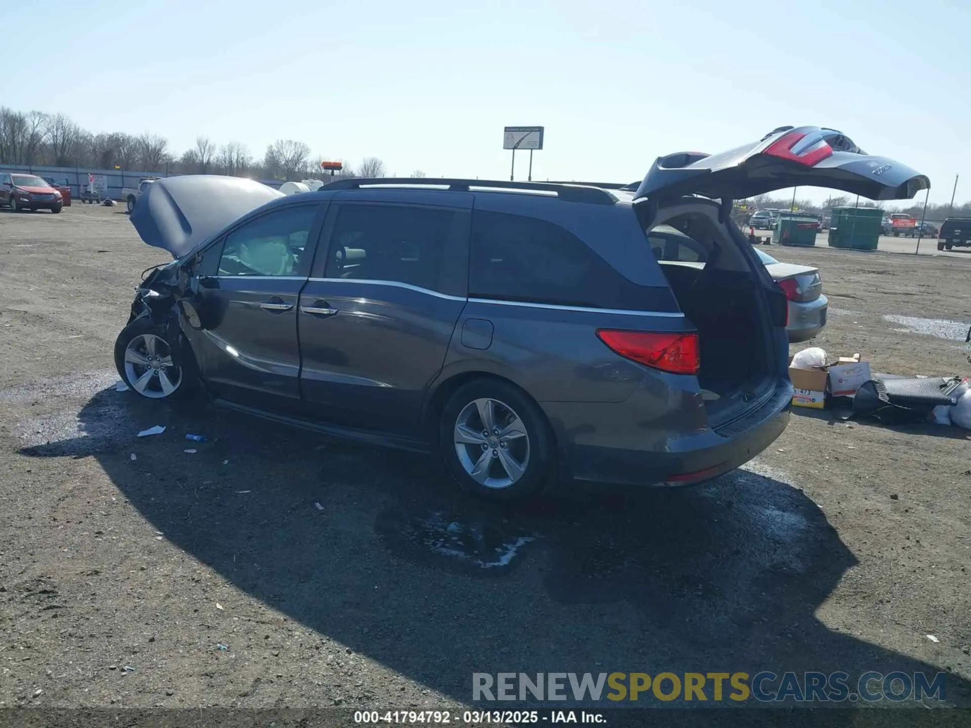 3 fotografías del automóvil dañado 5FNRL6H59KB131319 HONDA ODYSSEY 2019