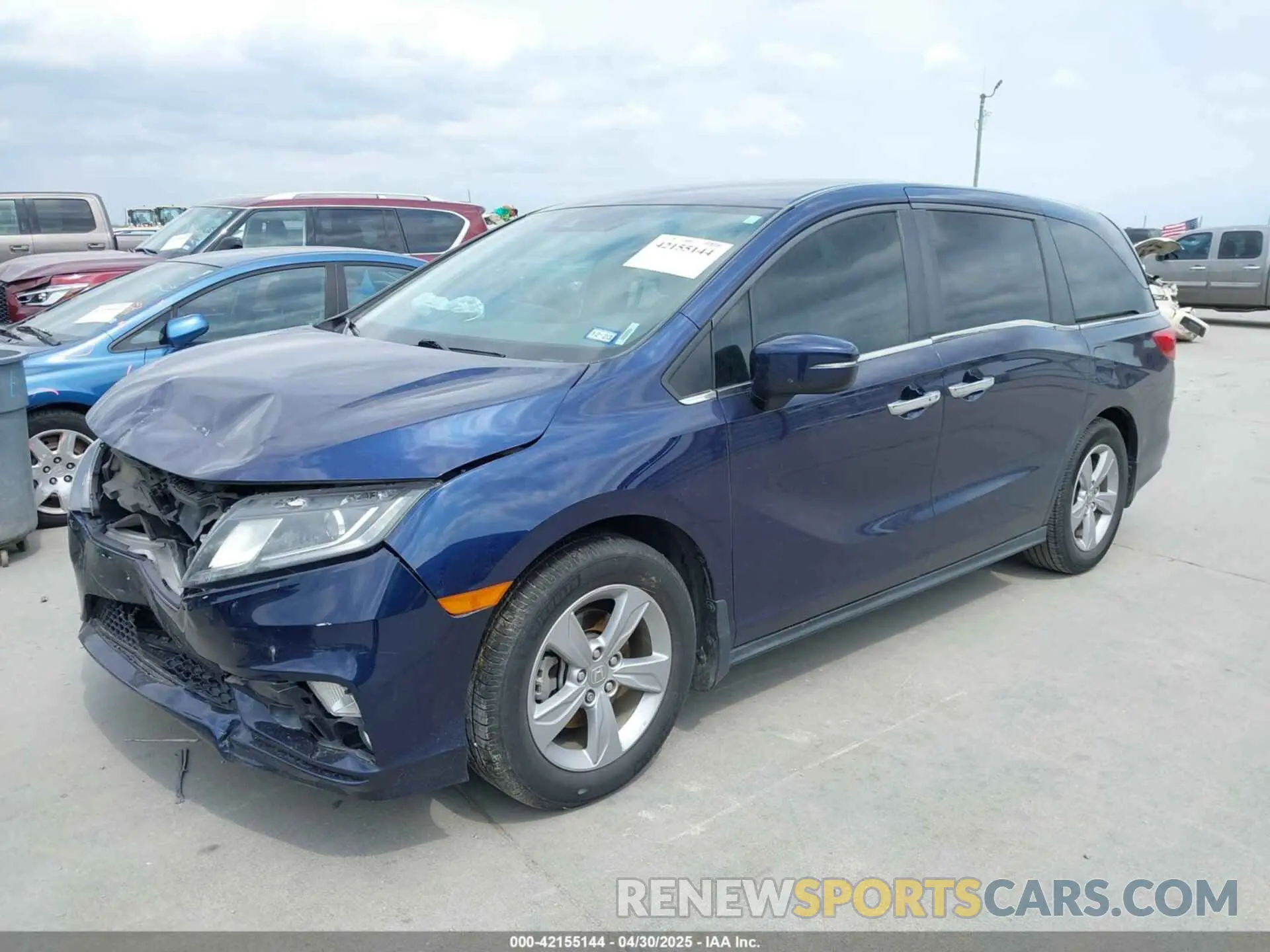 2 fotografías del automóvil dañado 5FNRL6H59KB135936 HONDA ODYSSEY 2019