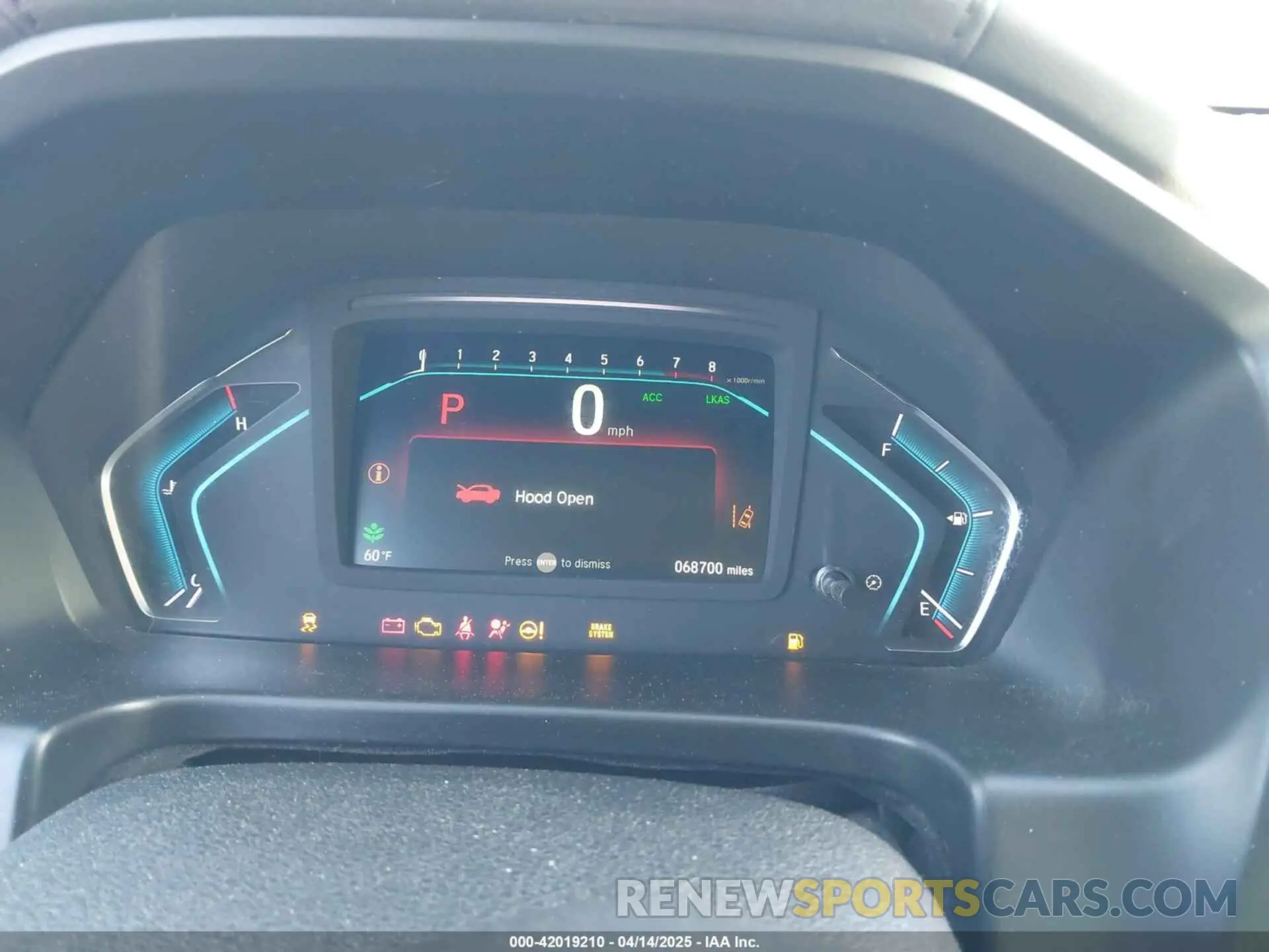 7 fotografías del automóvil dañado 5FNRL6H5XKB125738 HONDA ODYSSEY 2019