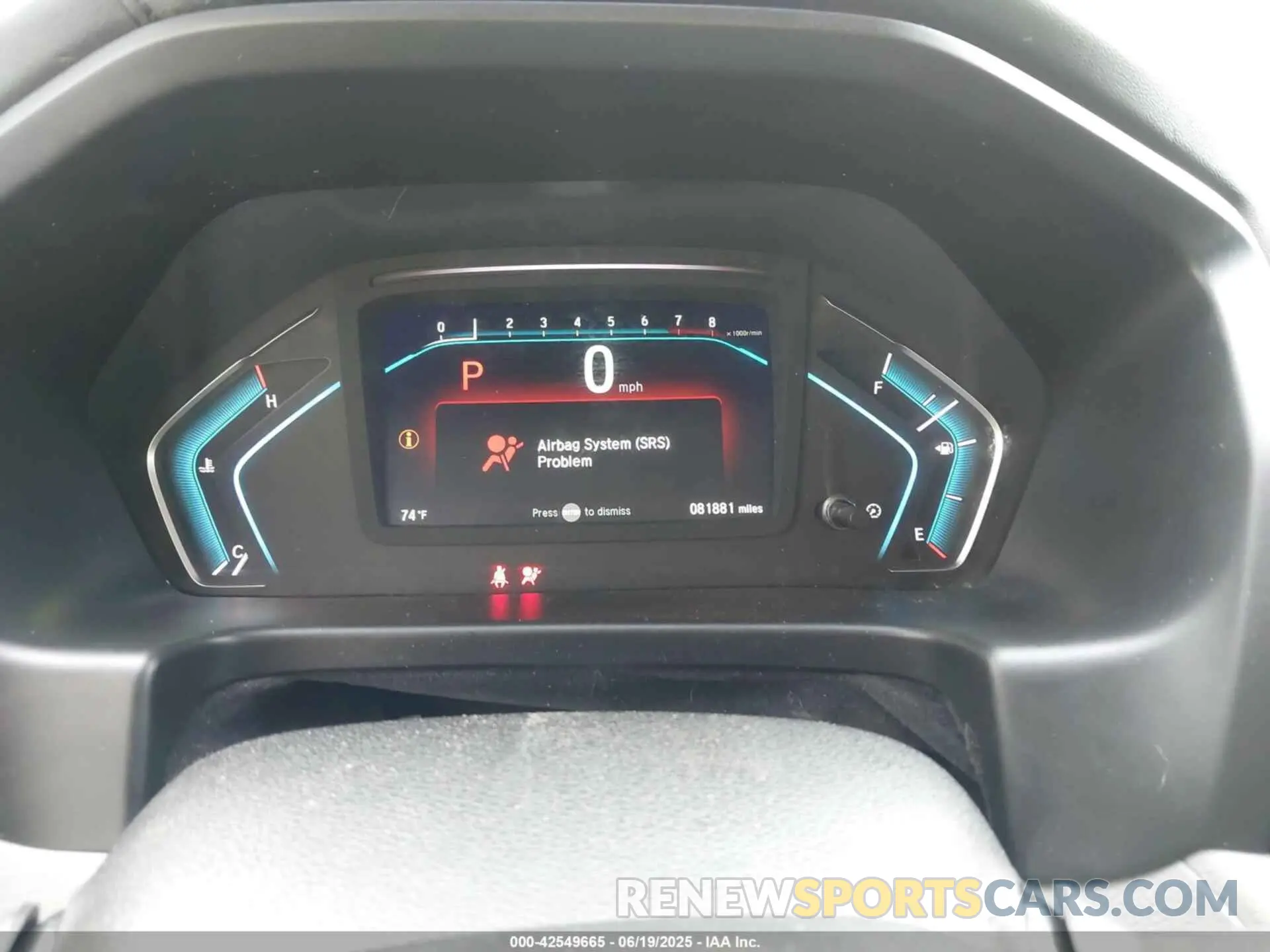 7 fotografías del automóvil dañado 5FNRL6H7XKB122324 HONDA ODYSSEY 2019