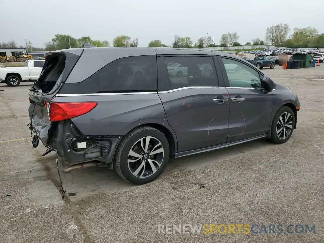 3 fotografías del automóvil dañado 5FNRL6H90KB114038 HONDA ODYSSEY 2019