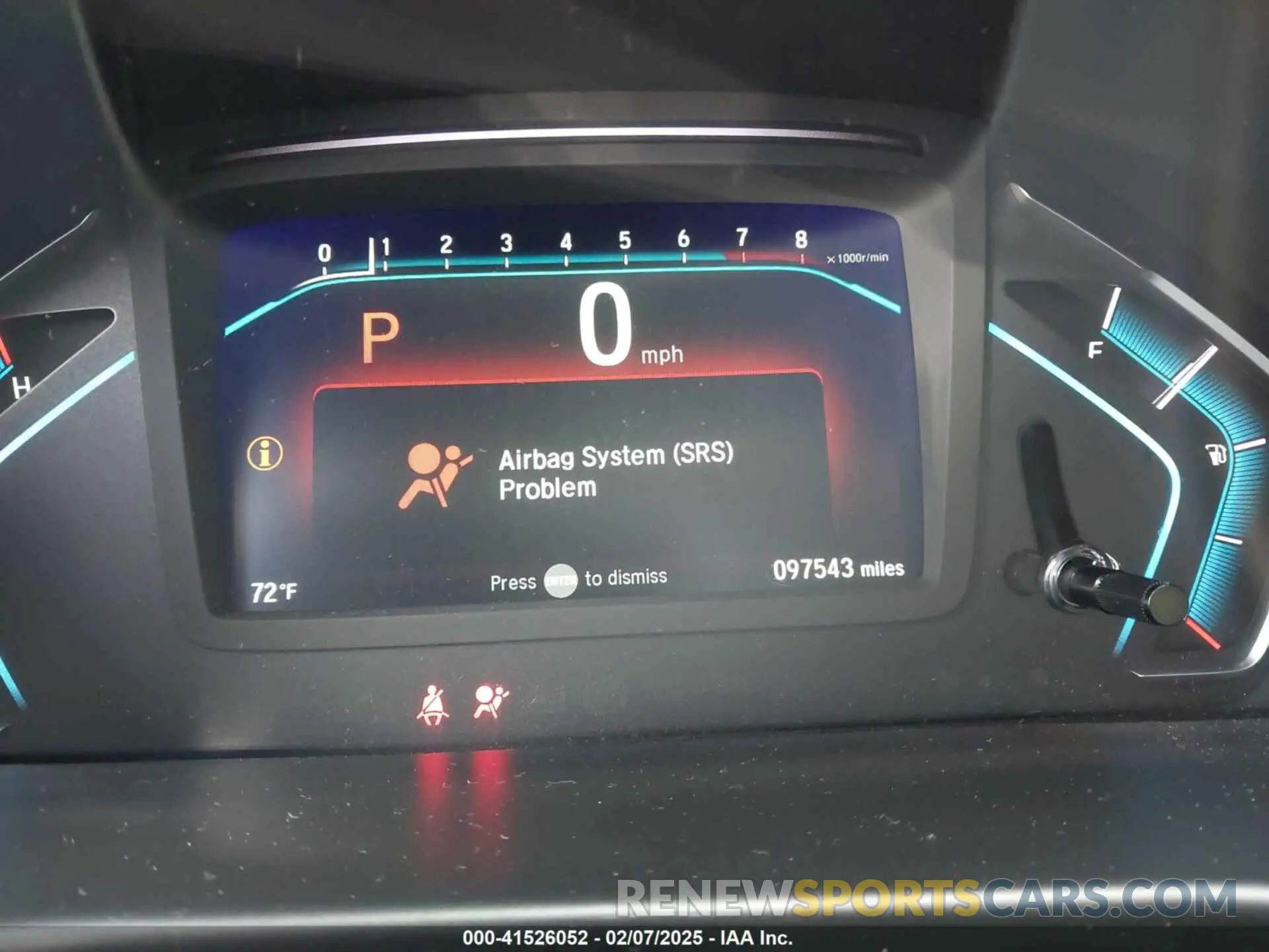 7 fotografías del automóvil dañado 5FNRL6H91KB105655 HONDA ODYSSEY 2019