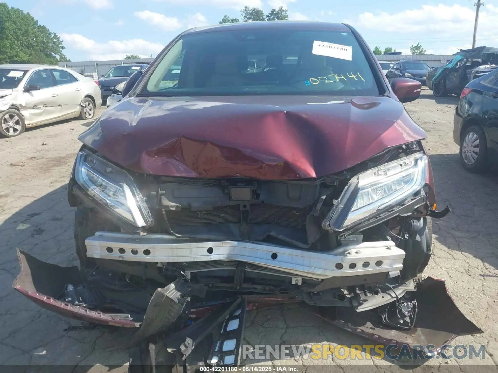 12 fotografías del automóvil dañado 5FNRL6H98KB027441 HONDA ODYSSEY 2019