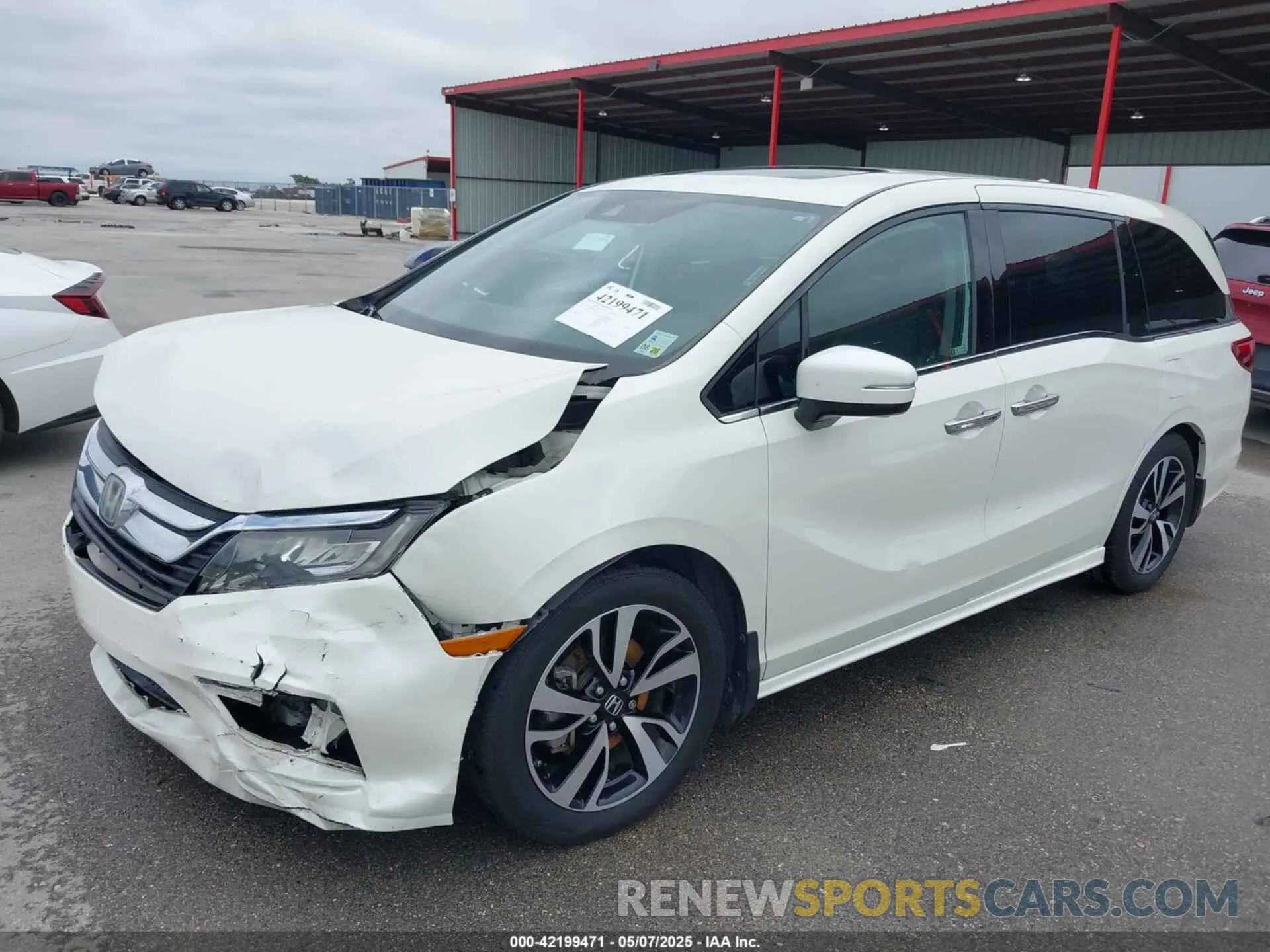 2 fotografías del automóvil dañado 5FNRL6H98KB062058 HONDA ODYSSEY 2019