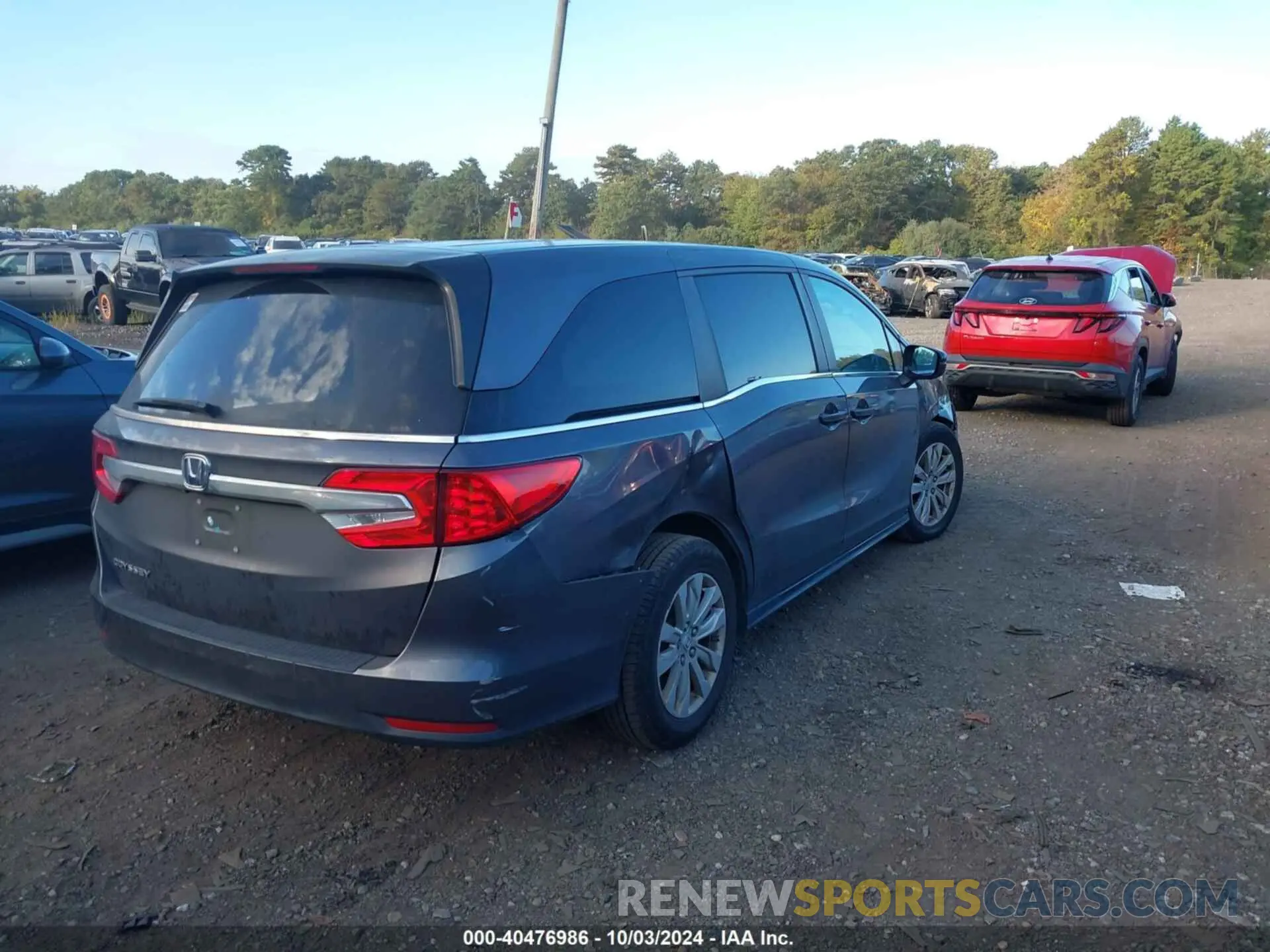 4 fotografías del automóvil dañado 5FNRL6H23LB008901 HONDA ODYSSEY 2020