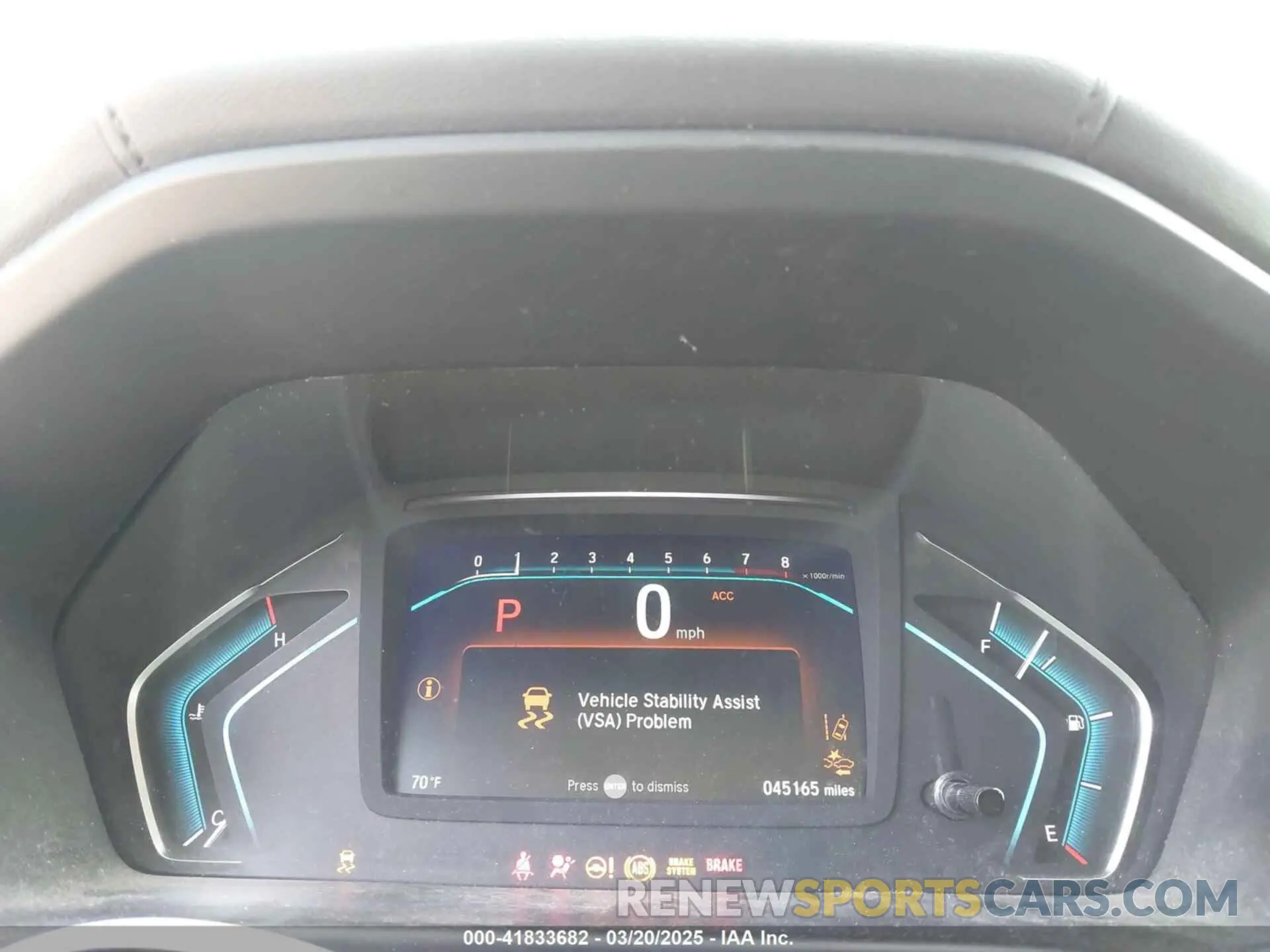 7 fotografías del automóvil dañado 5FNRL6H53LB027961 HONDA ODYSSEY 2020