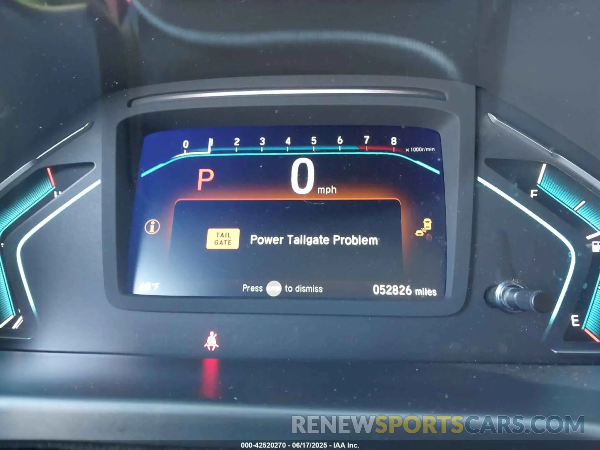 7 fotografías del automóvil dañado 5FNRL6H75LB051843 HONDA ODYSSEY 2020