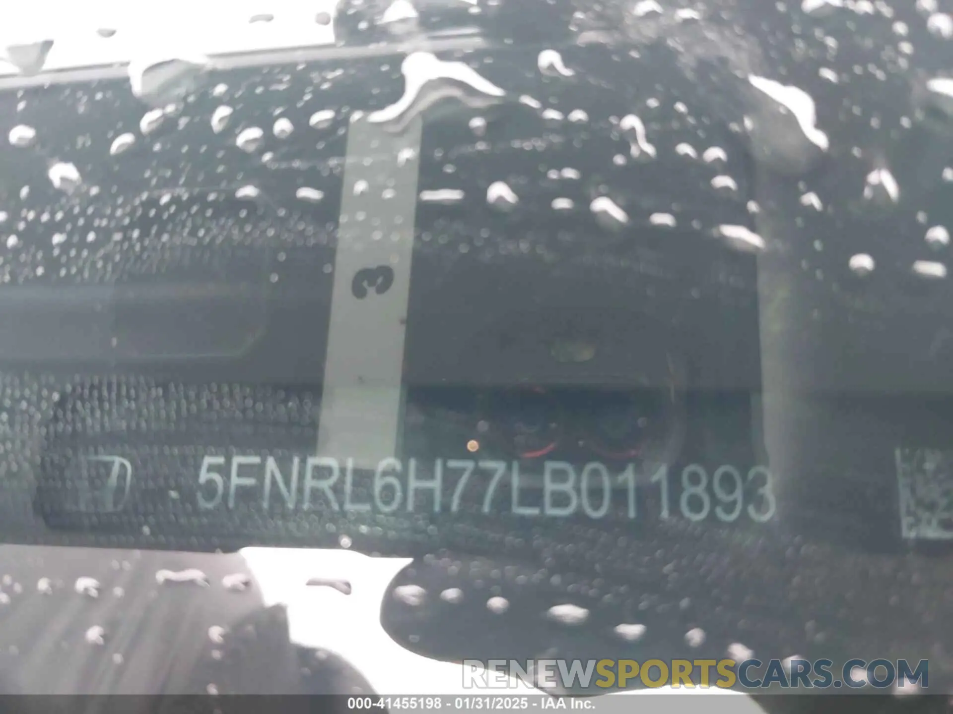 9 fotografías del automóvil dañado 5FNRL6H77LB011893 HONDA ODYSSEY 2020