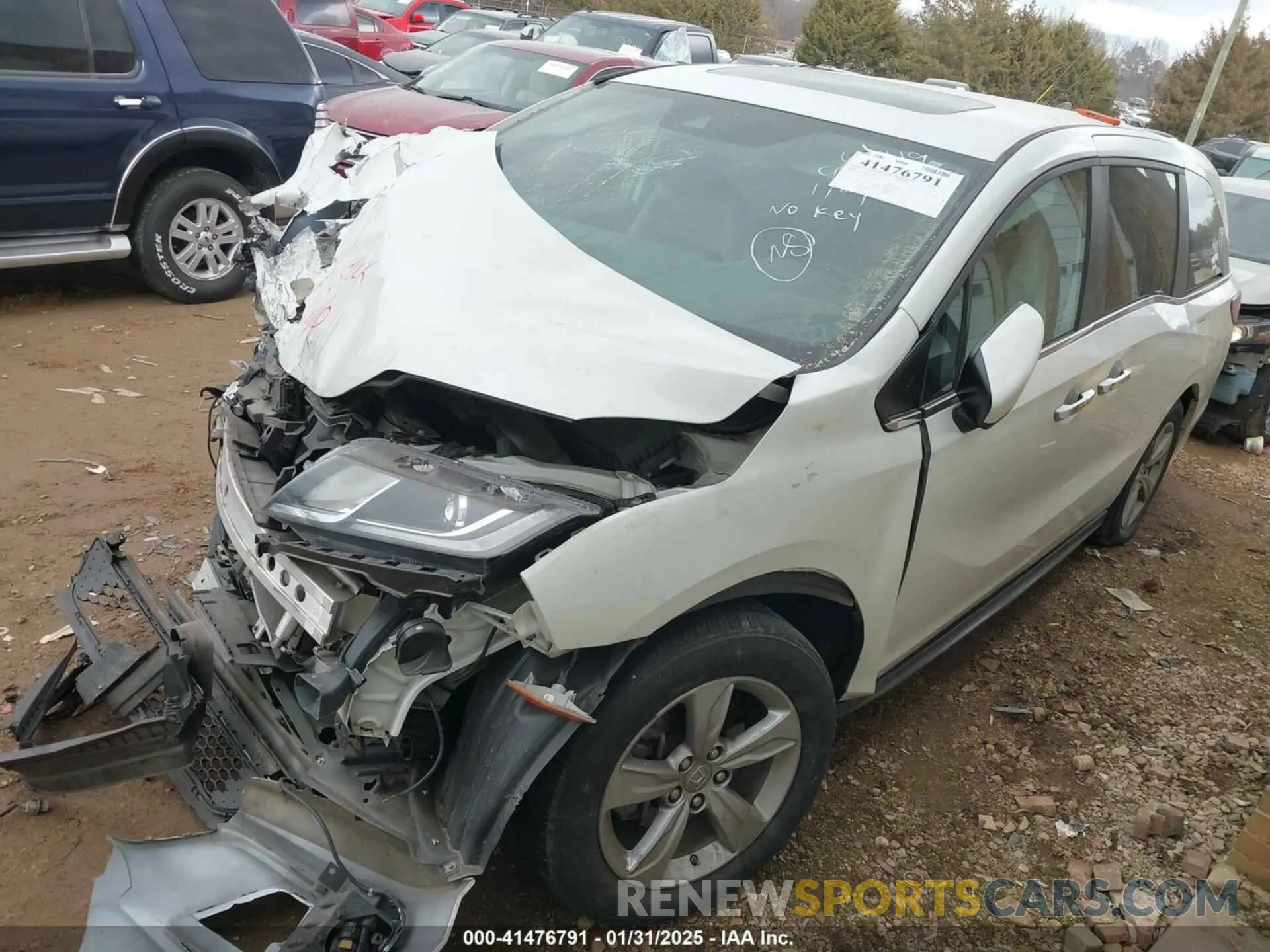 2 fotografías del automóvil dañado 5FNRL6H78LB036849 HONDA ODYSSEY 2020