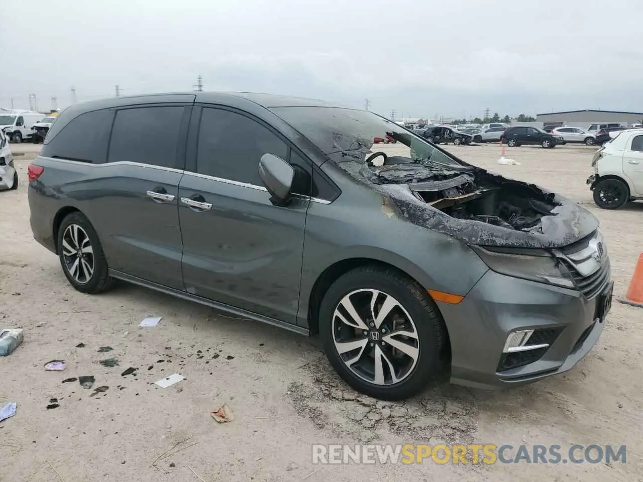 4 fotografías del automóvil dañado 5FNRL6H94LB041466 HONDA ODYSSEY 2020
