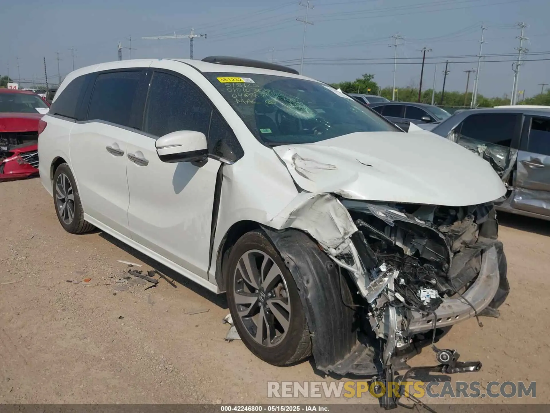 1 fotografías del automóvil dañado 5FNRL6H9XLB040967 HONDA ODYSSEY 2020