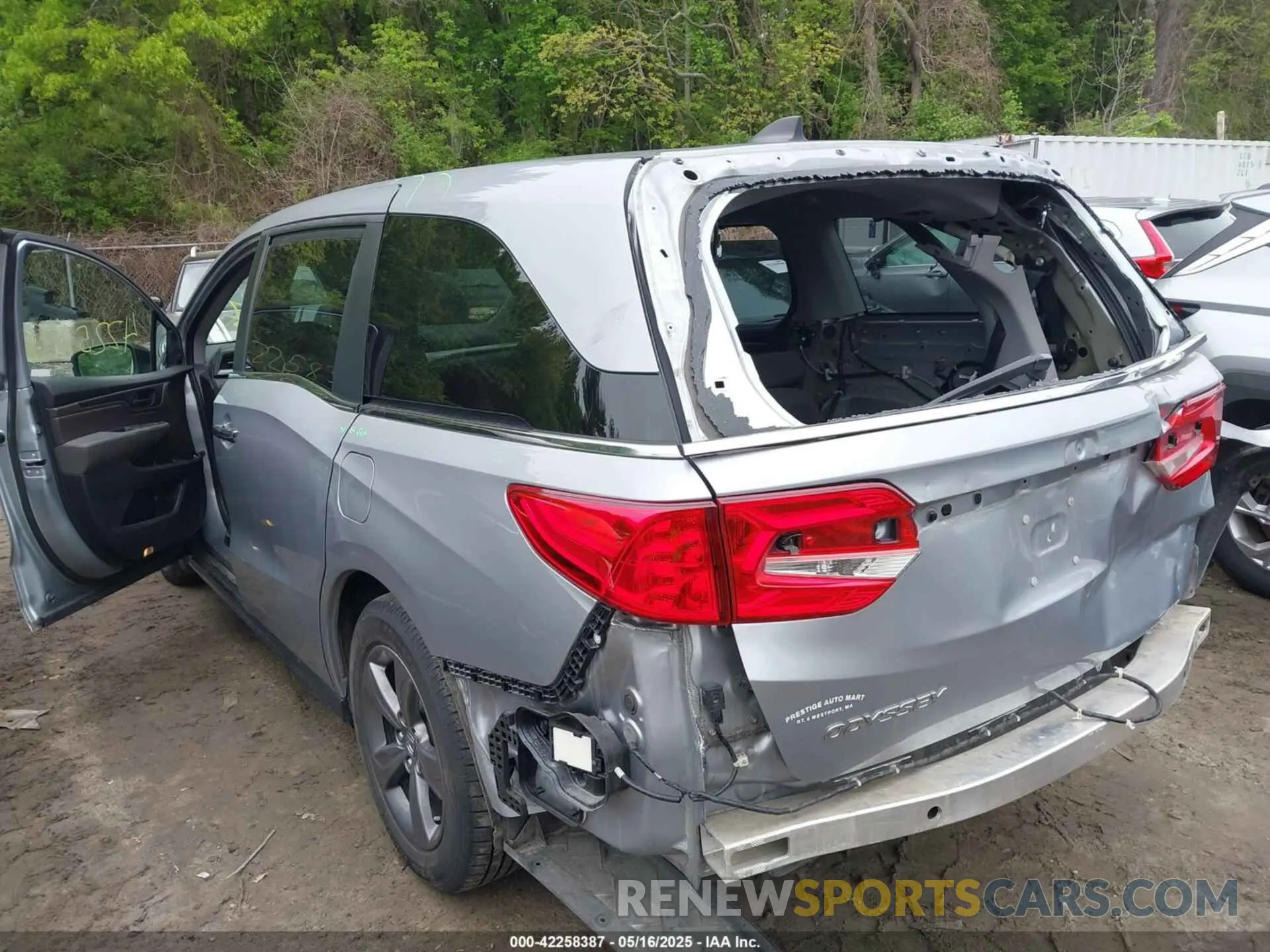 6 fotografías del automóvil dañado 5FNRL6H50MB016840 HONDA ODYSSEY 2021