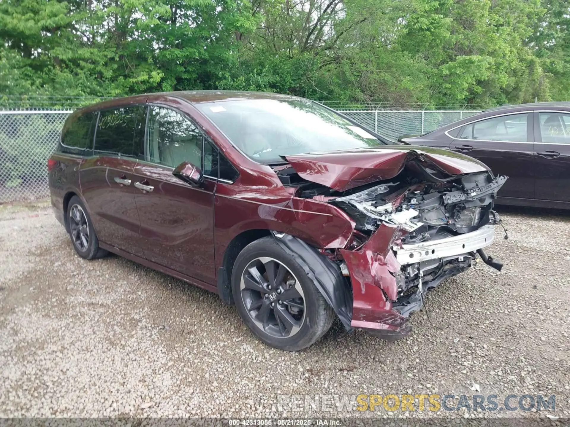 1 fotografías del automóvil dañado 5FNRL6H52MB003703 HONDA ODYSSEY 2021