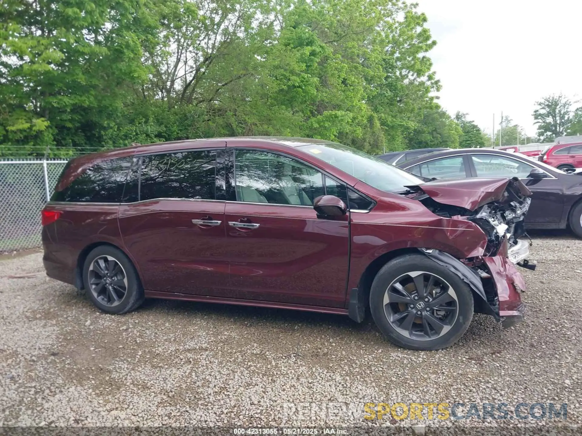 14 fotografías del automóvil dañado 5FNRL6H52MB003703 HONDA ODYSSEY 2021