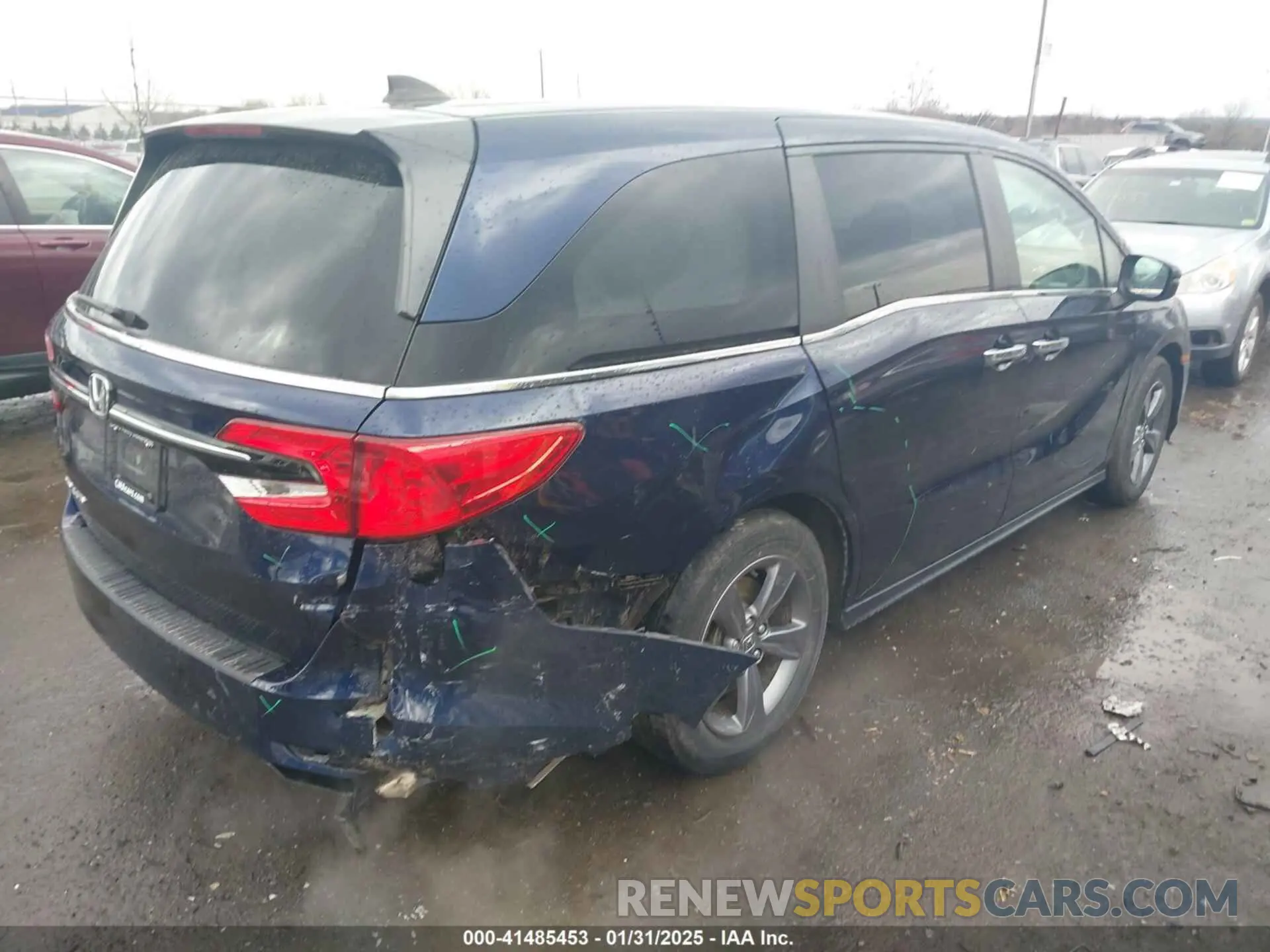 4 fotografías del automóvil dañado 5FNRL6H55MB018776 HONDA ODYSSEY 2021