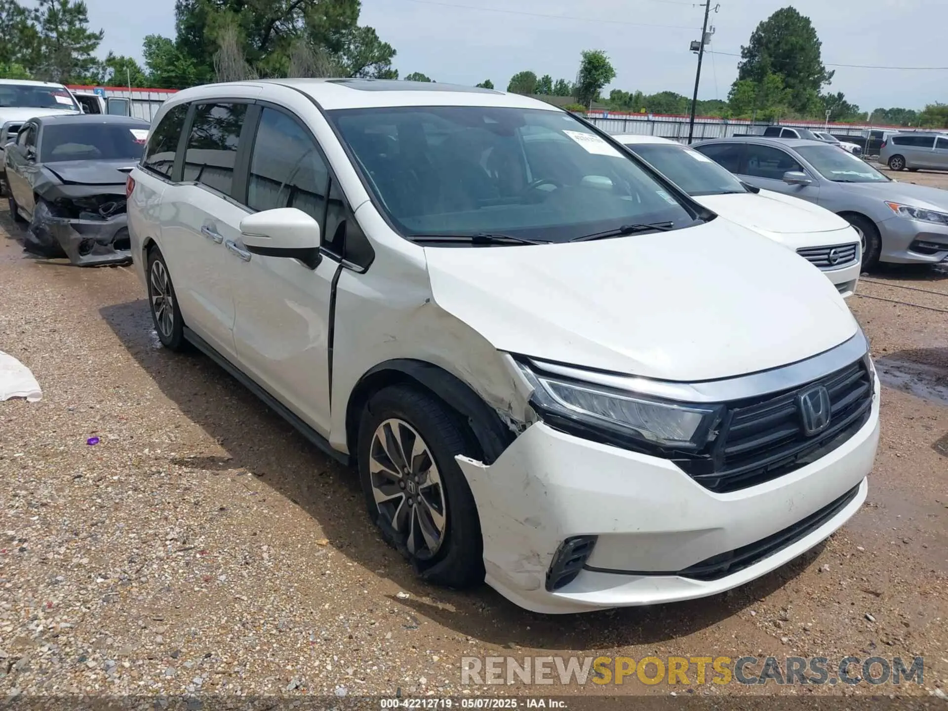 1 fotografías del automóvil dañado 5FNRL6H70MB012952 HONDA ODYSSEY 2021