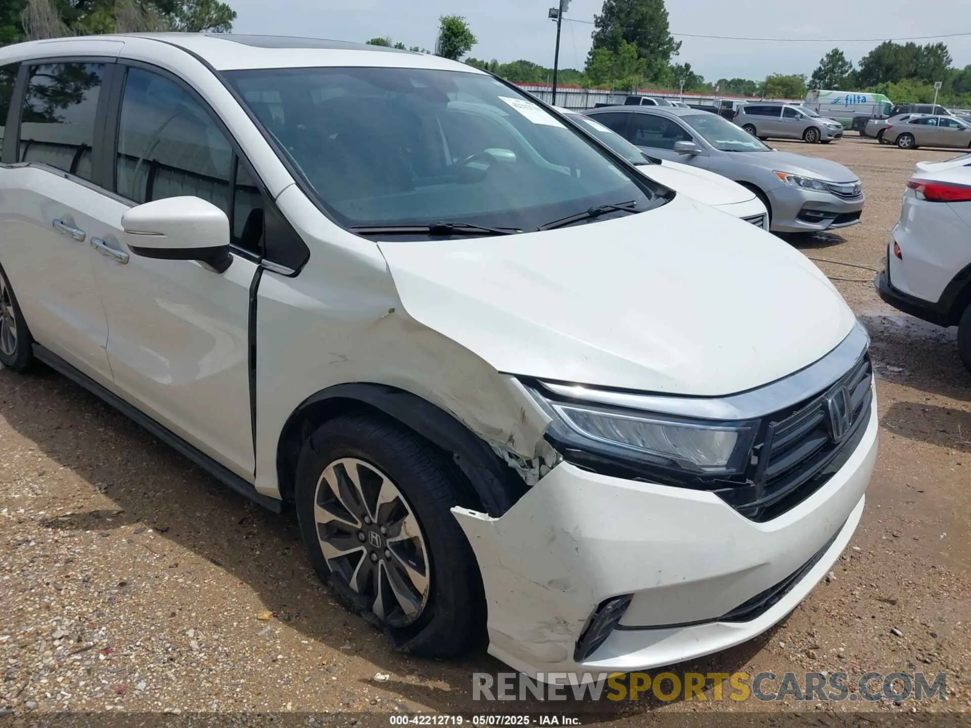 6 fotografías del automóvil dañado 5FNRL6H70MB012952 HONDA ODYSSEY 2021
