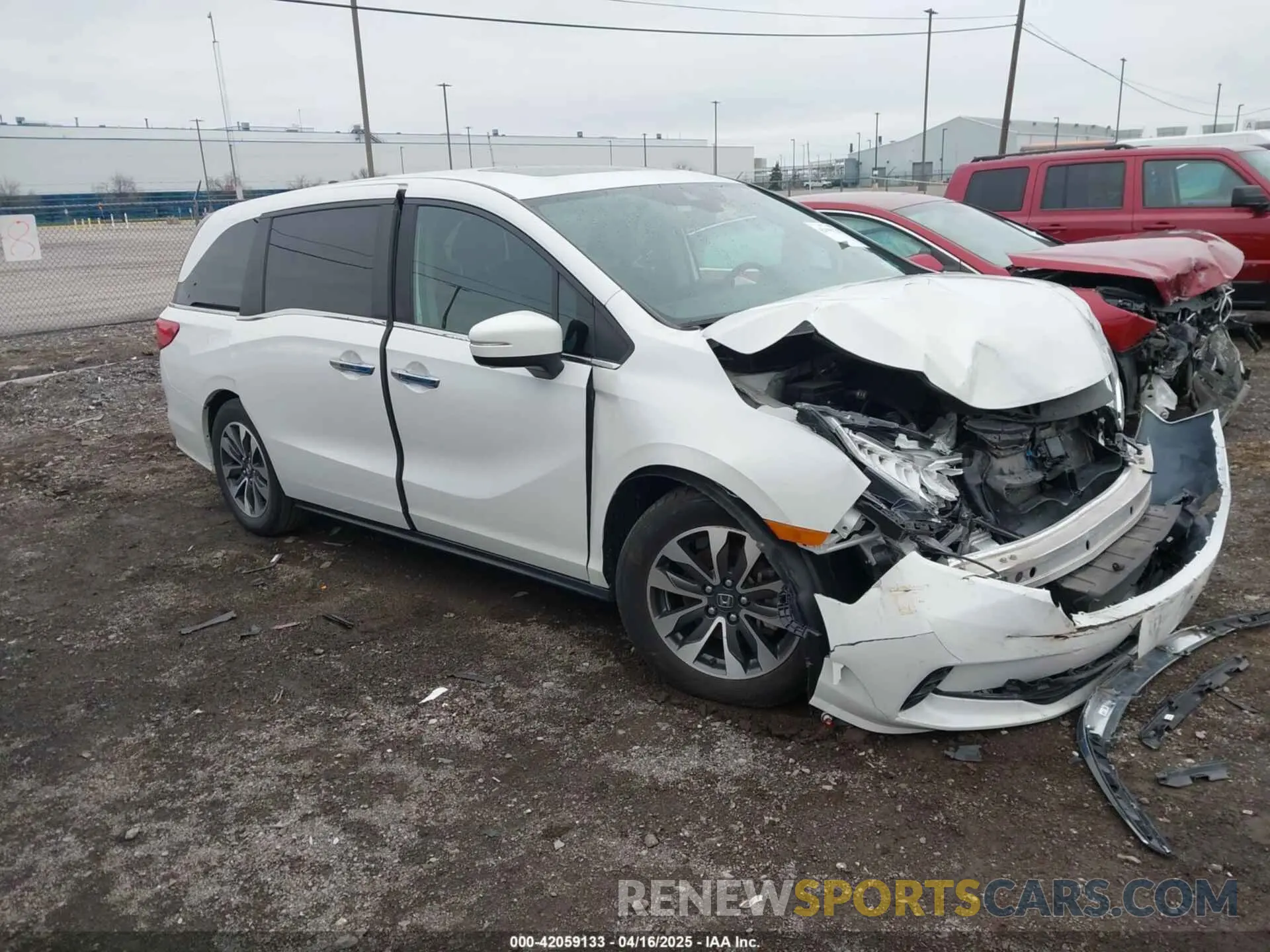 1 fotografías del automóvil dañado 5FNRL6H71MB039822 HONDA ODYSSEY 2021