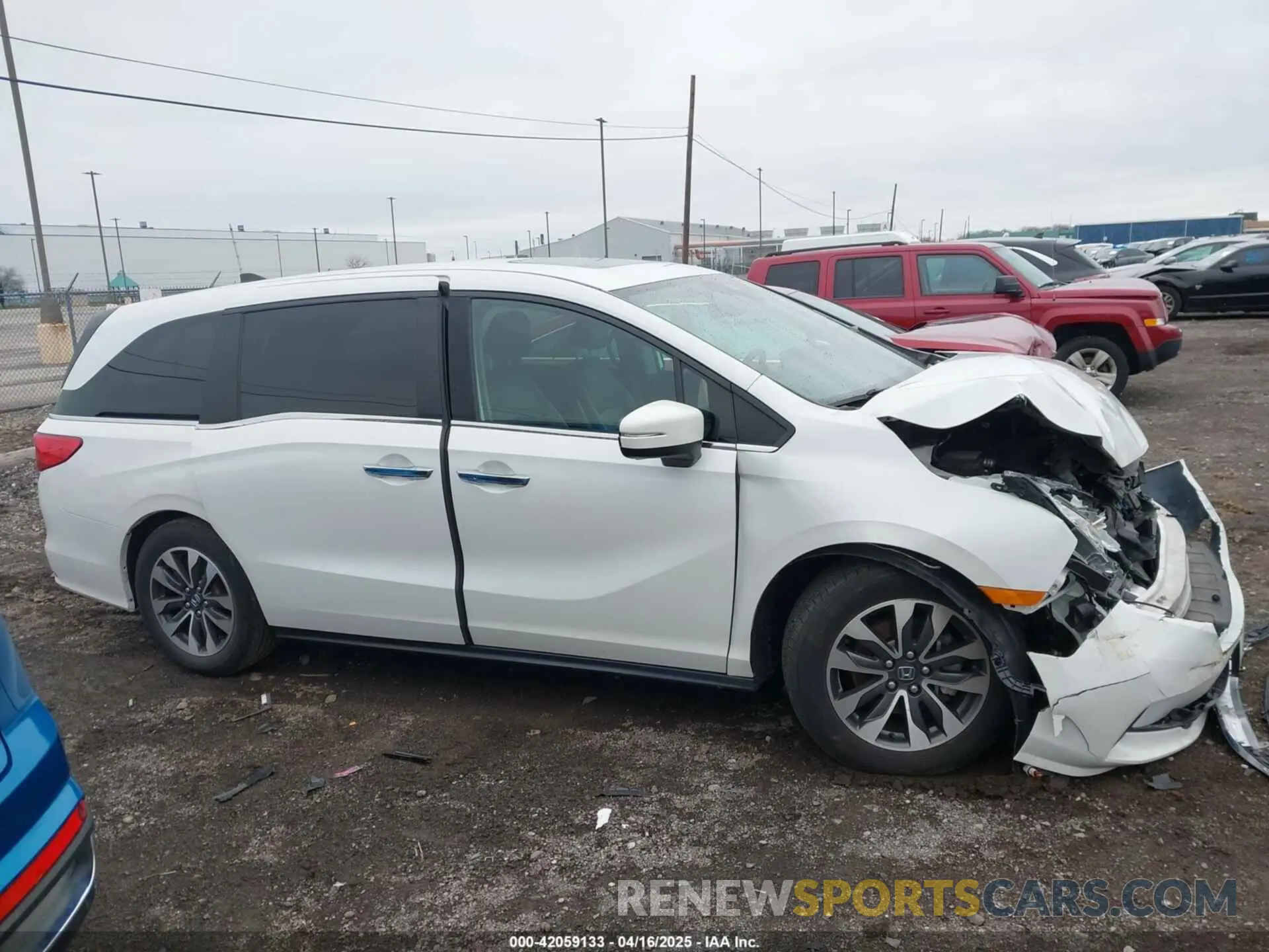 12 fotografías del automóvil dañado 5FNRL6H71MB039822 HONDA ODYSSEY 2021