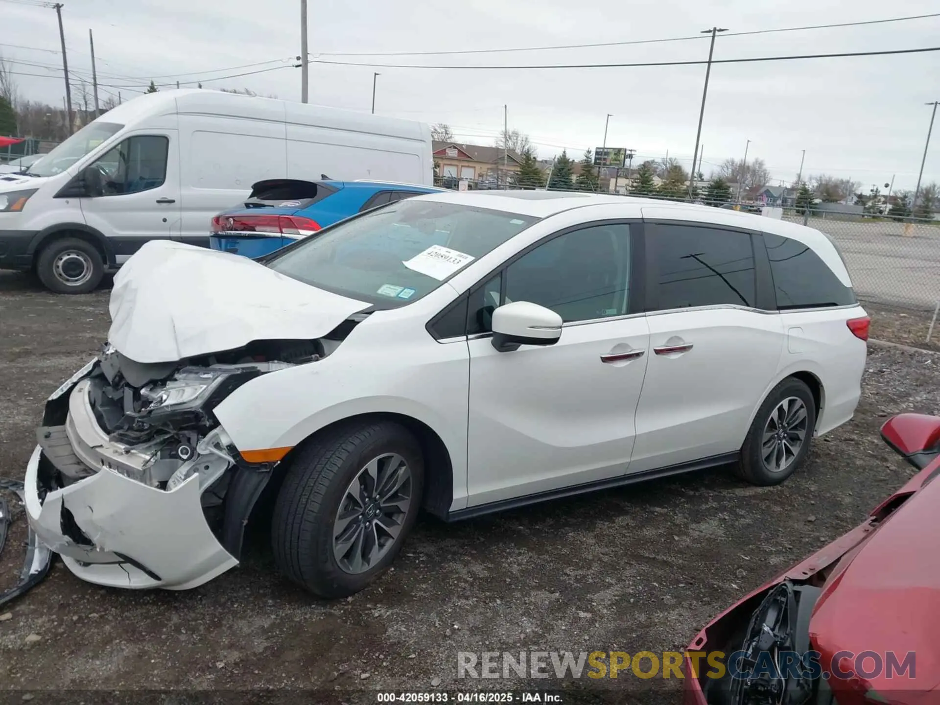 13 fotografías del automóvil dañado 5FNRL6H71MB039822 HONDA ODYSSEY 2021