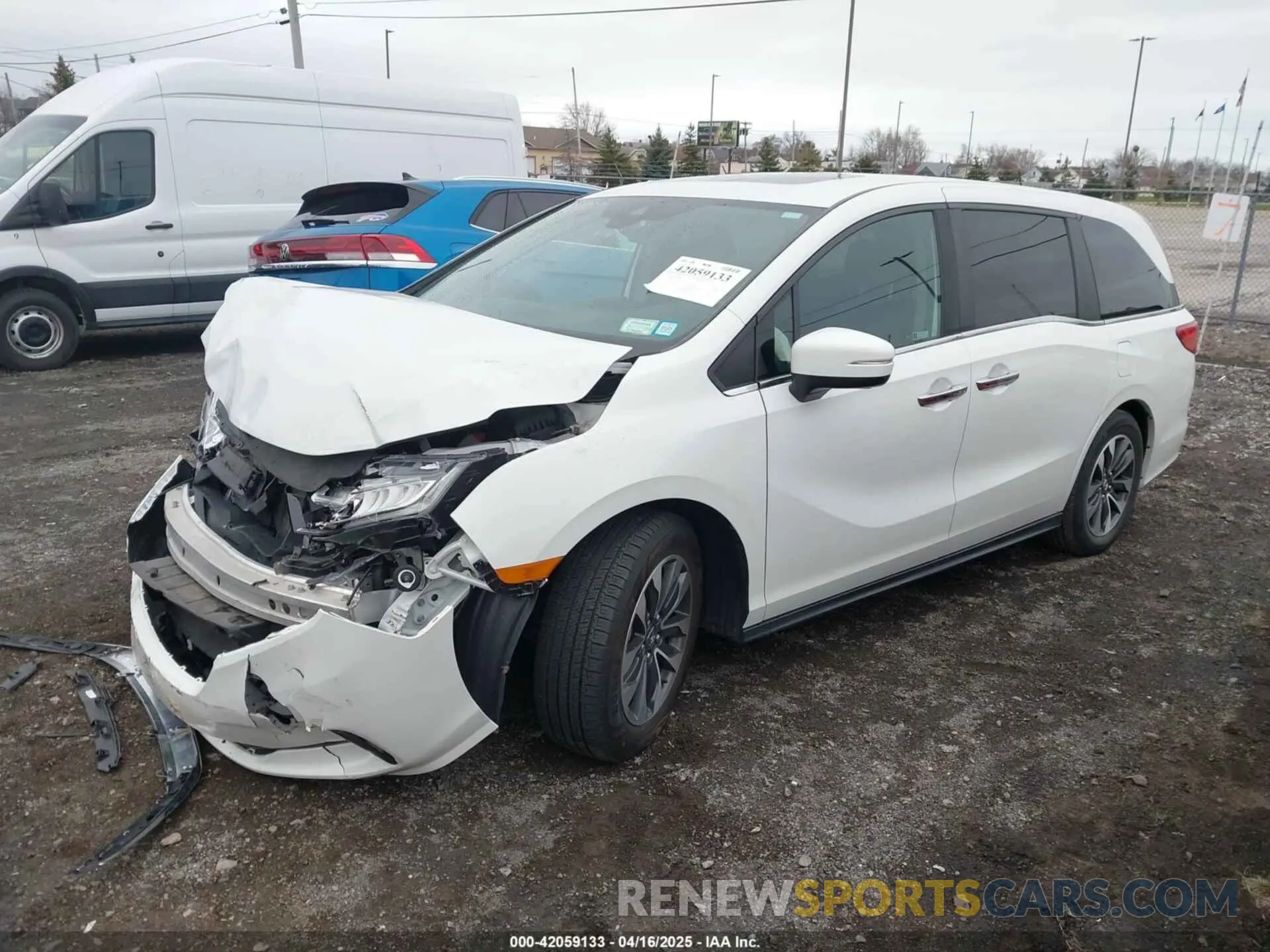 2 fotografías del automóvil dañado 5FNRL6H71MB039822 HONDA ODYSSEY 2021