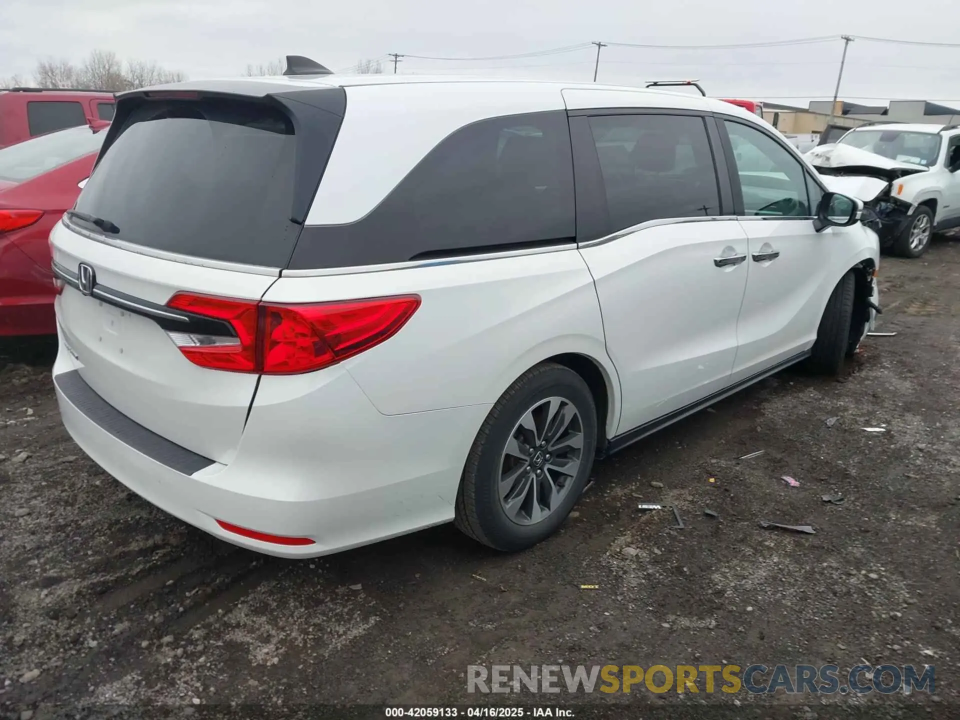 4 fotografías del automóvil dañado 5FNRL6H71MB039822 HONDA ODYSSEY 2021