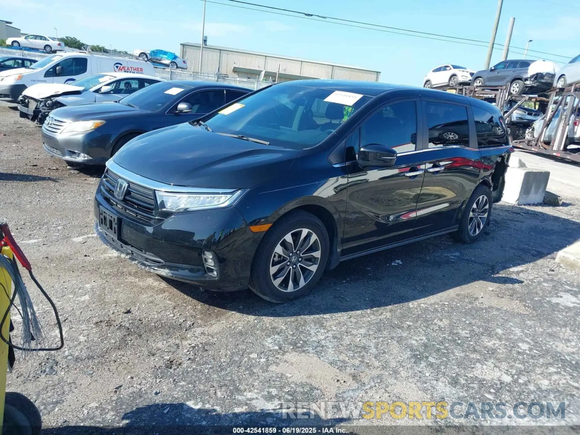 2 fotografías del automóvil dañado 5FNRL6H73MB027655 HONDA ODYSSEY 2021