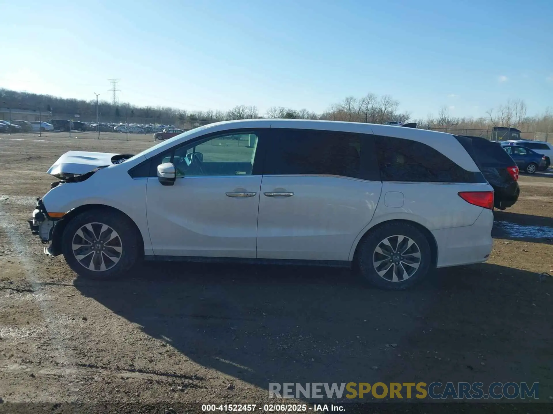 14 fotografías del automóvil dañado 5FNRL6H75MB008041 HONDA ODYSSEY 2021