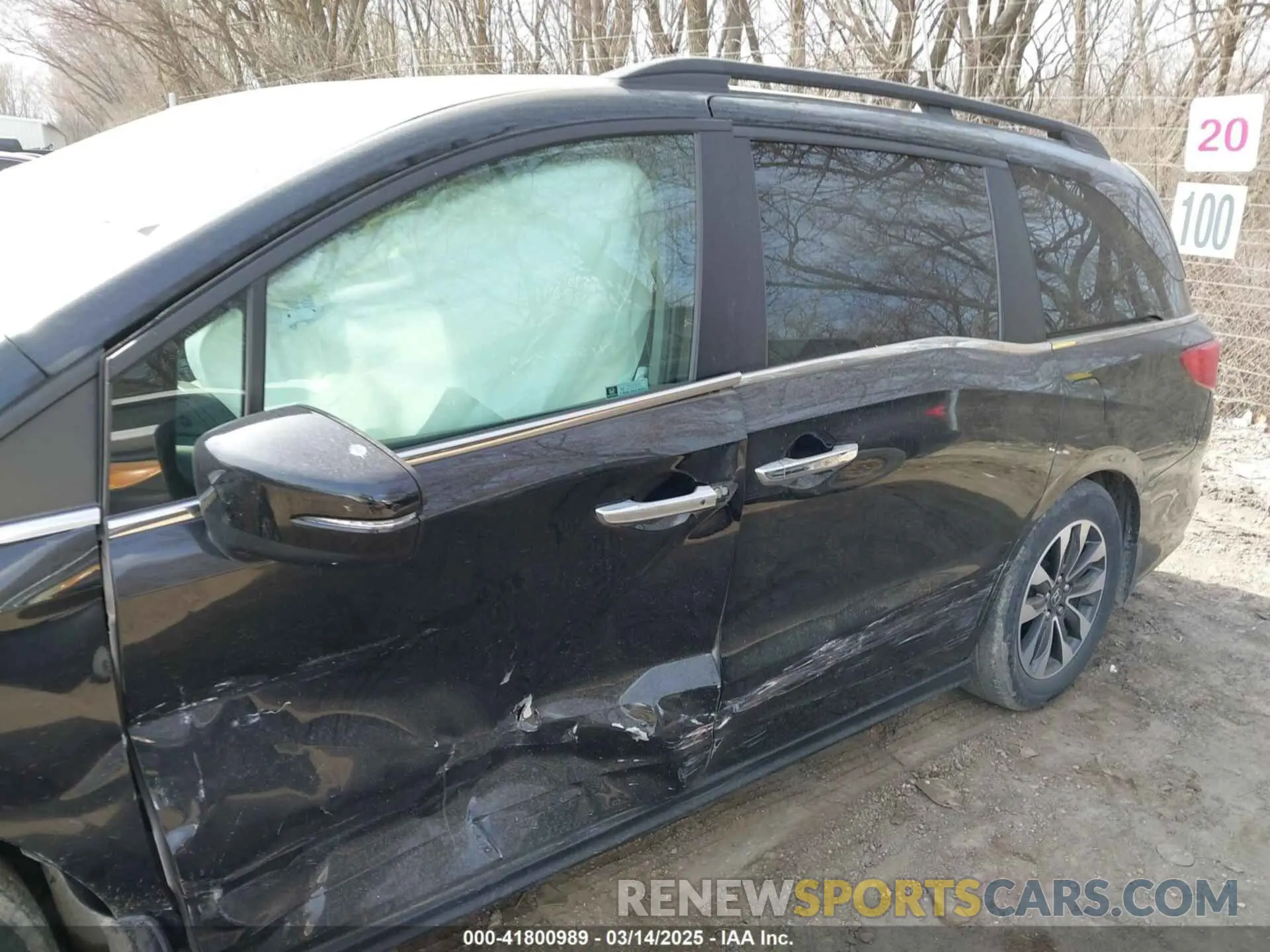 14 fotografías del automóvil dañado 5FNRL6H76MB013748 HONDA ODYSSEY 2021