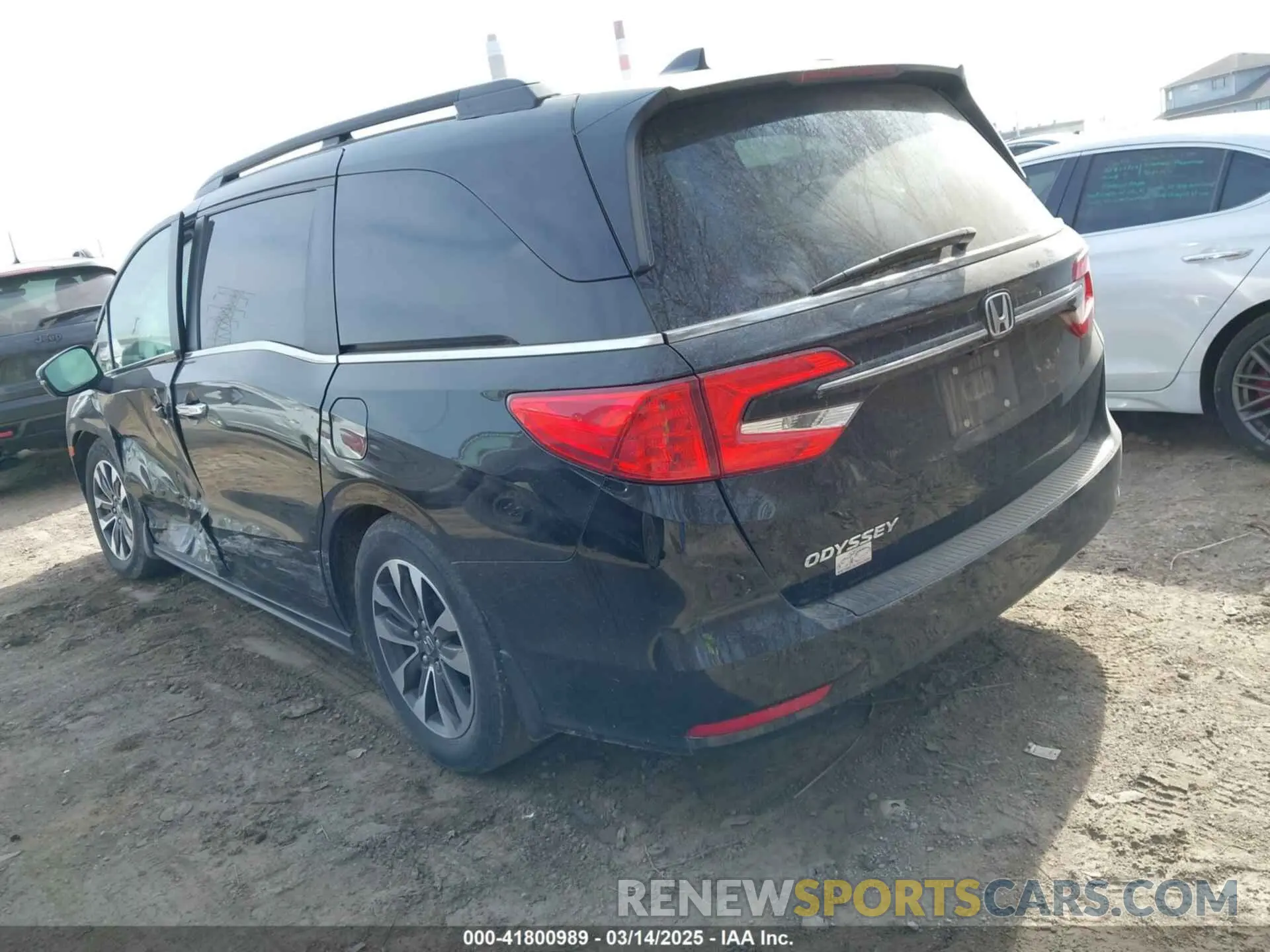 3 fotografías del automóvil dañado 5FNRL6H76MB013748 HONDA ODYSSEY 2021