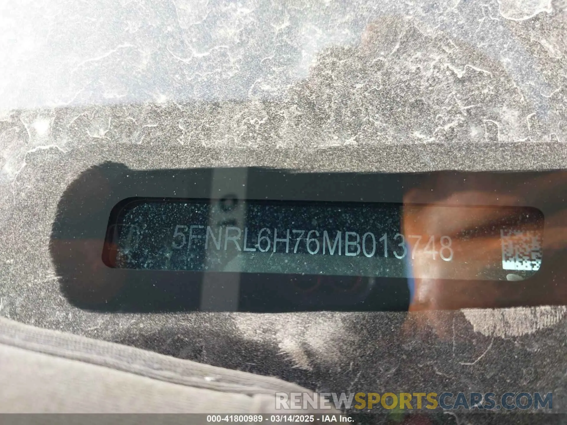 9 fotografías del automóvil dañado 5FNRL6H76MB013748 HONDA ODYSSEY 2021