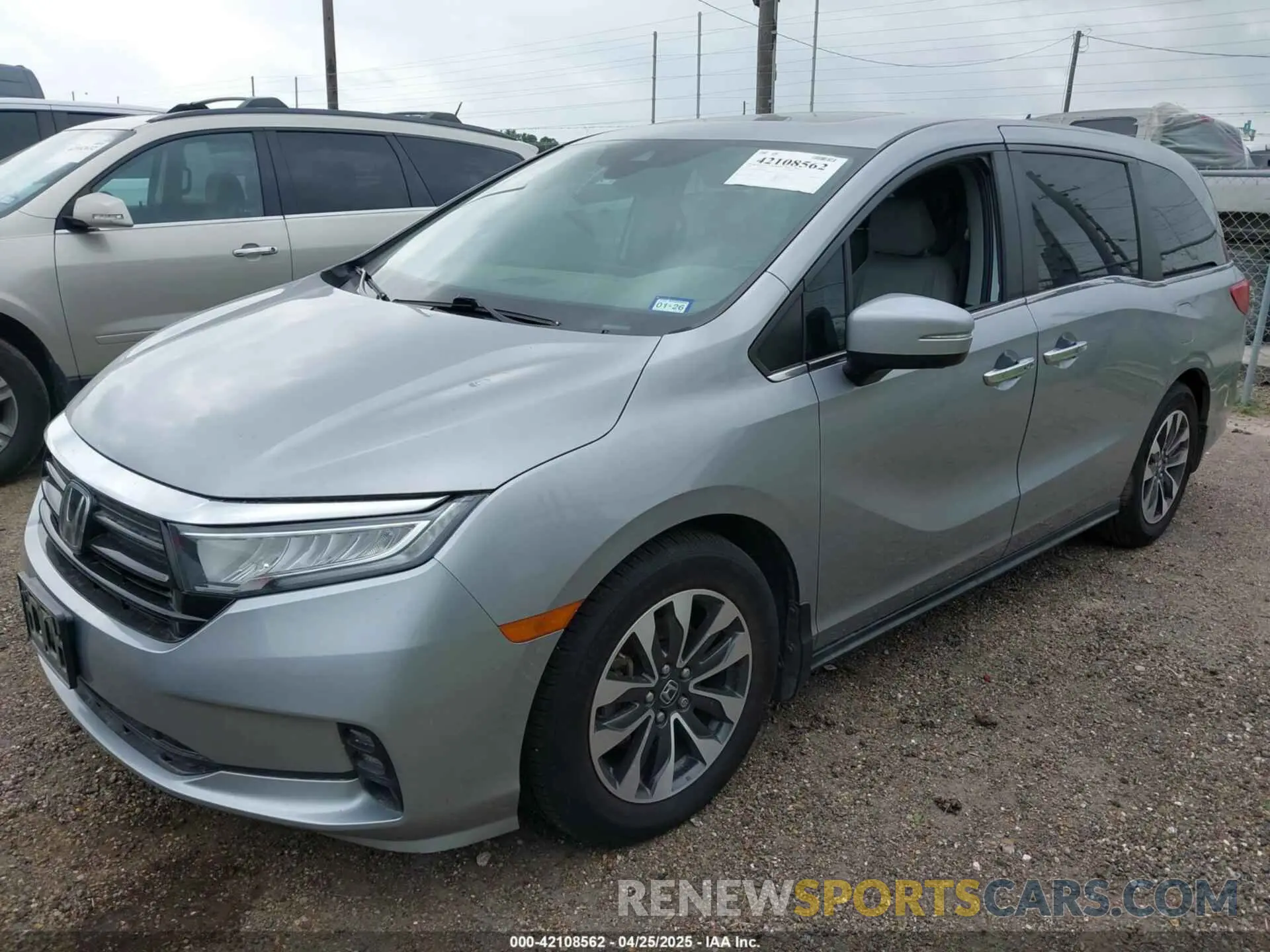 2 fotografías del automóvil dañado 5FNRL6H79MB018099 HONDA ODYSSEY 2021