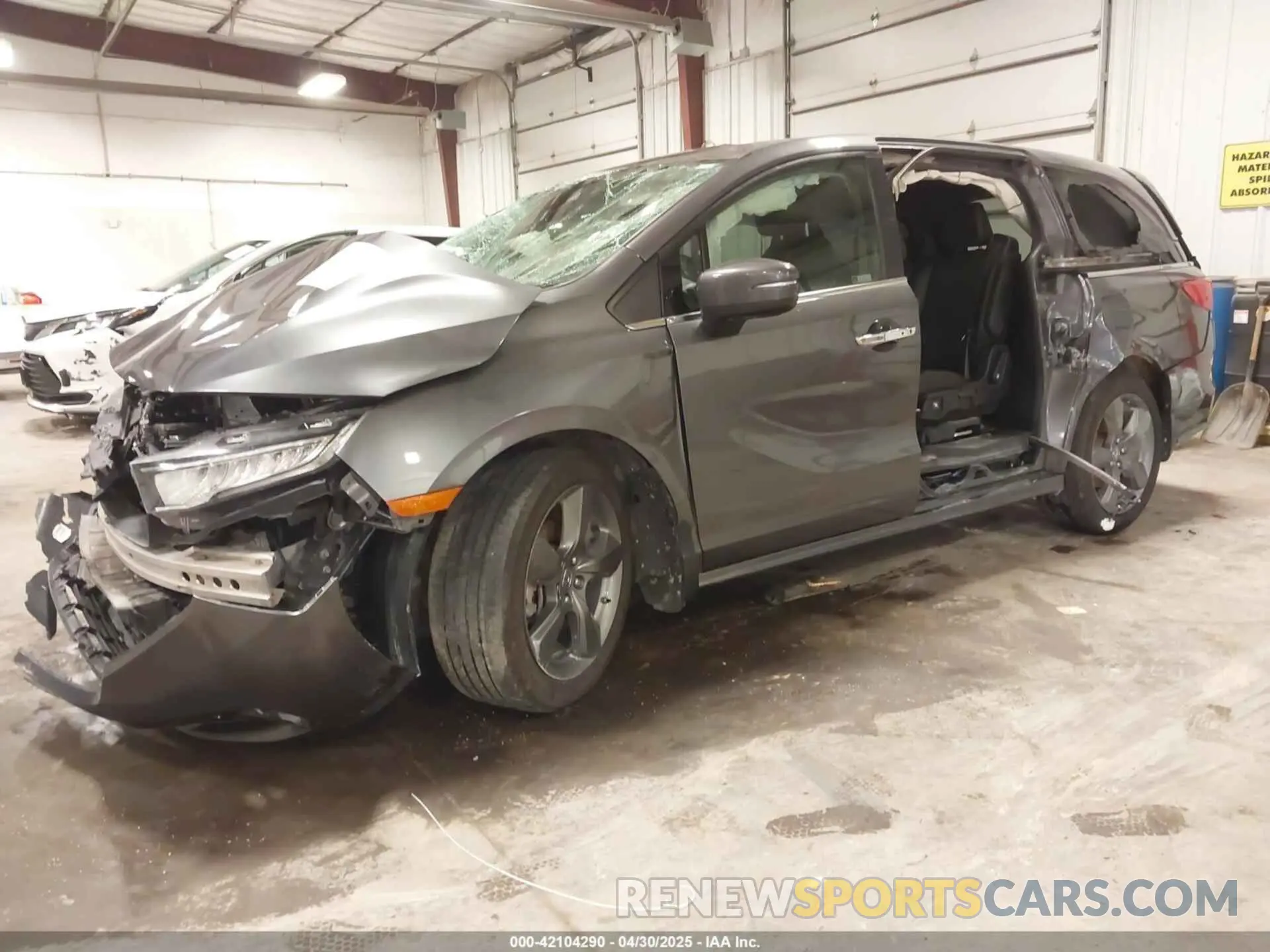 2 fotografías del automóvil dañado 5FNRL6H82MB025923 HONDA ODYSSEY 2021