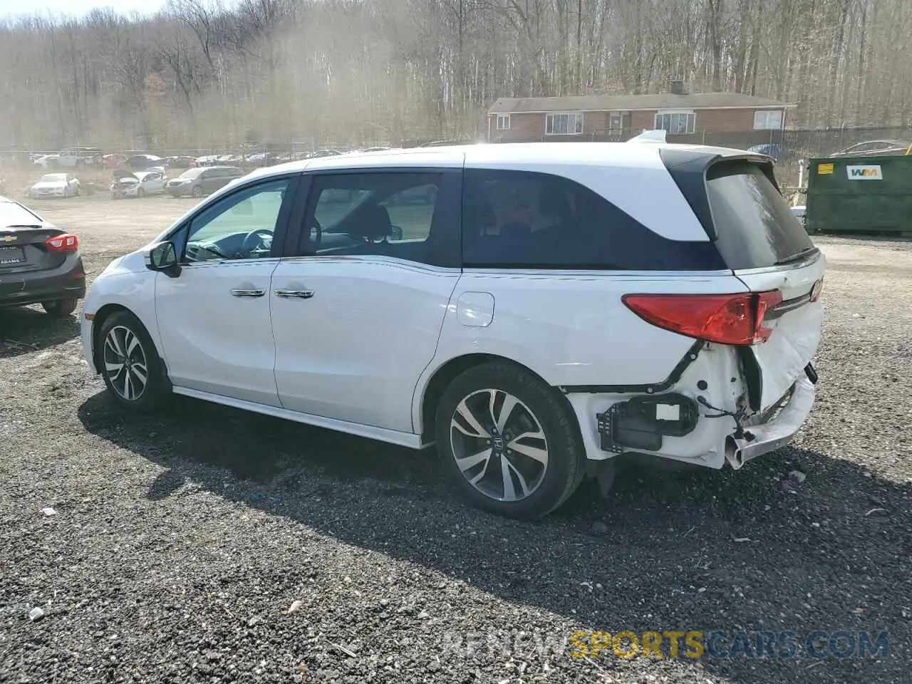 2 fotografías del automóvil dañado 5FNRL6H85MB008260 HONDA ODYSSEY 2021
