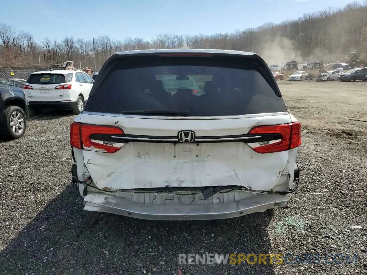 6 fotografías del automóvil dañado 5FNRL6H85MB008260 HONDA ODYSSEY 2021