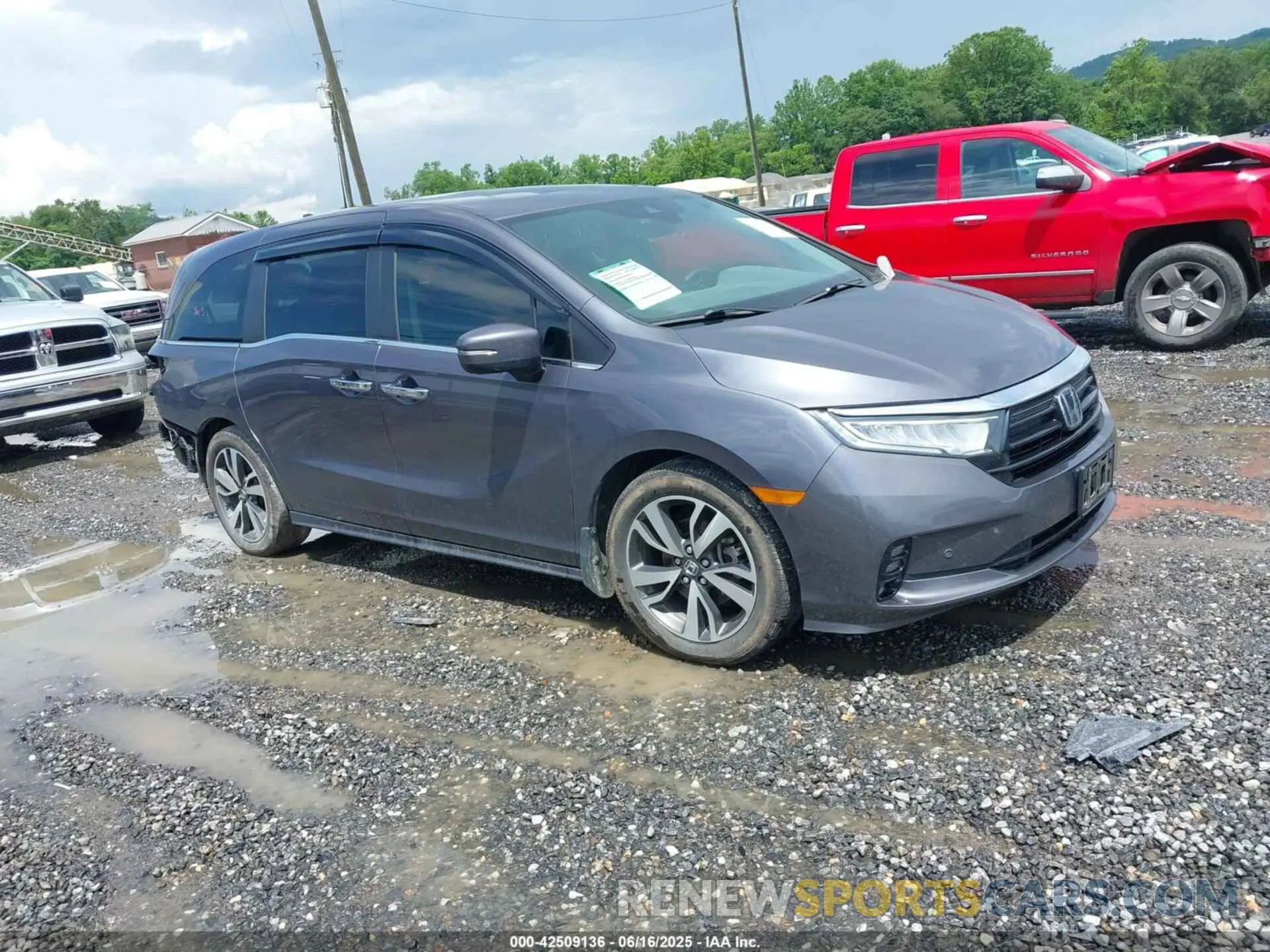 1 fotografías del automóvil dañado 5FNRL6H86MB013953 HONDA ODYSSEY 2021