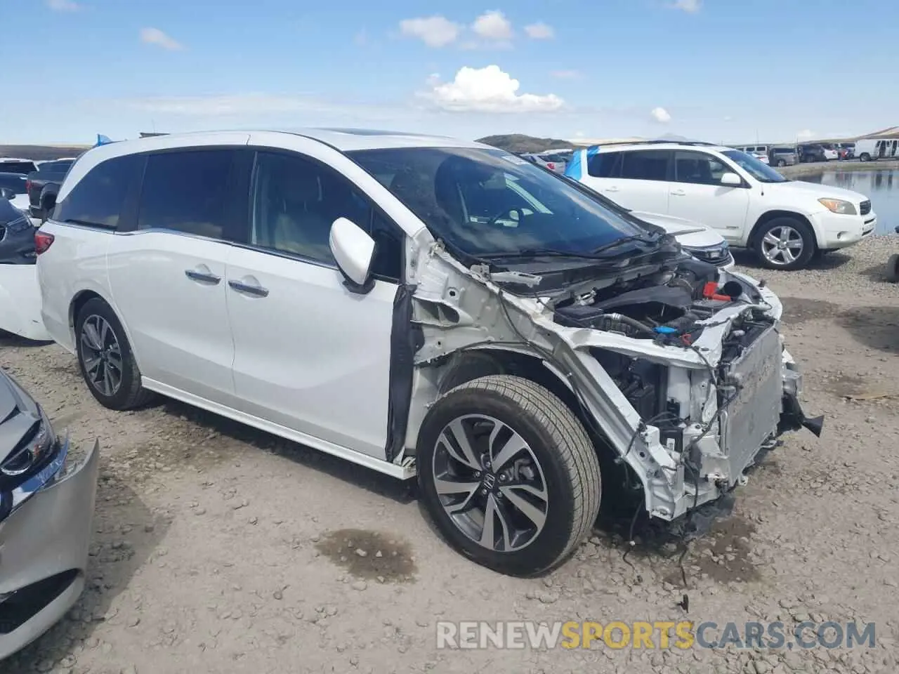 4 fotografías del automóvil dañado 5FNRL6H87MB016571 HONDA ODYSSEY 2021