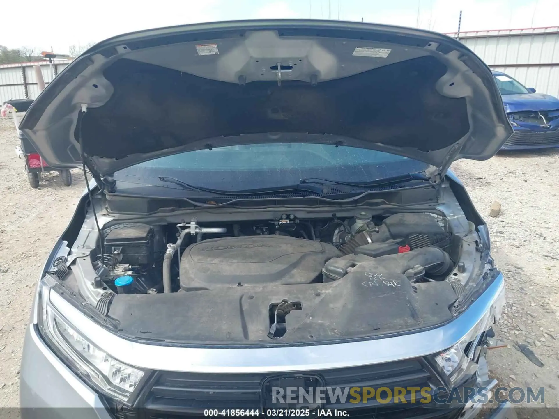 10 fotografías del automóvil dañado 5FNRL6H8XMB034837 HONDA ODYSSEY 2021