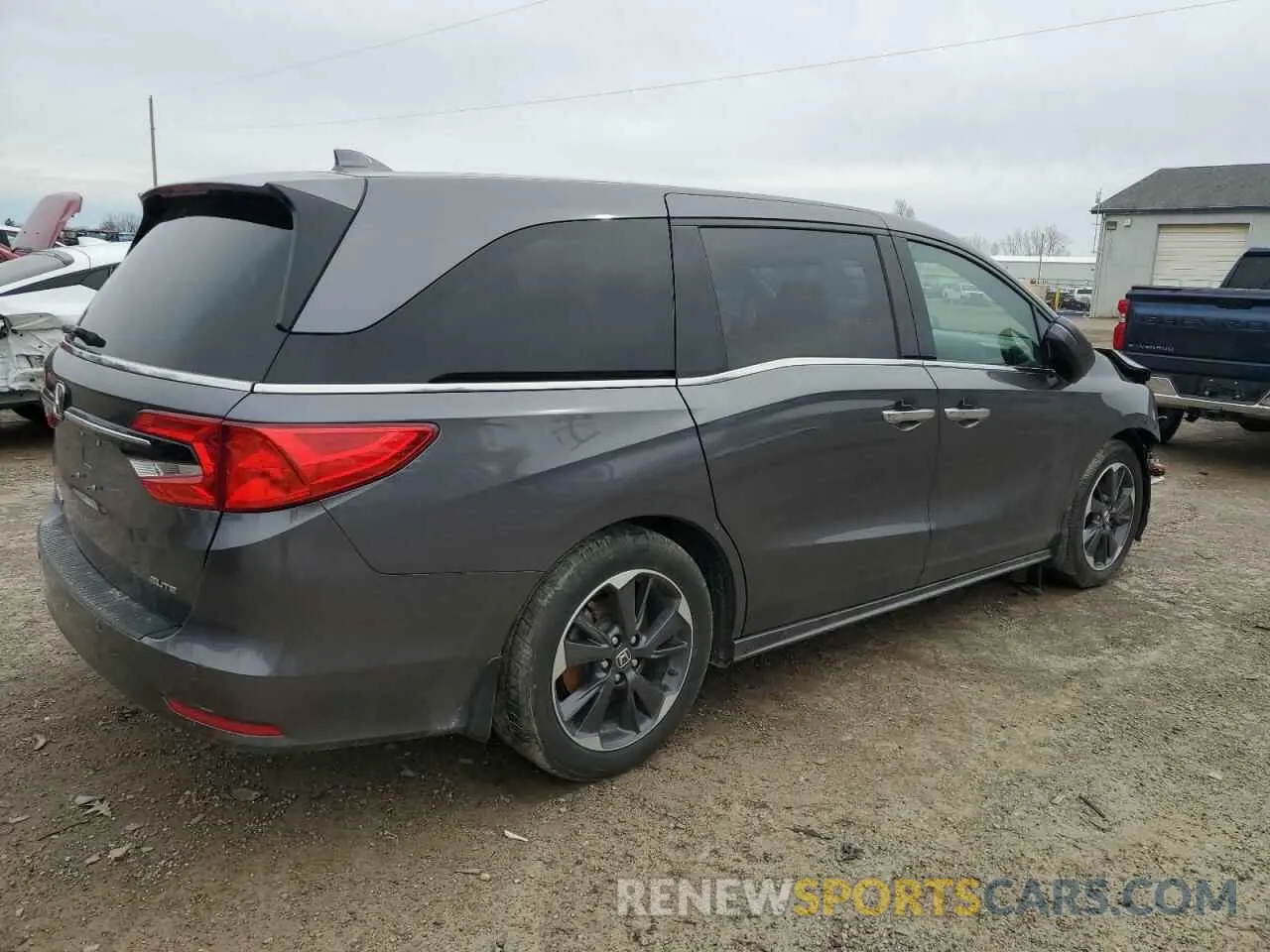3 fotografías del automóvil dañado 5FNRL6H91MB019443 HONDA ODYSSEY 2021