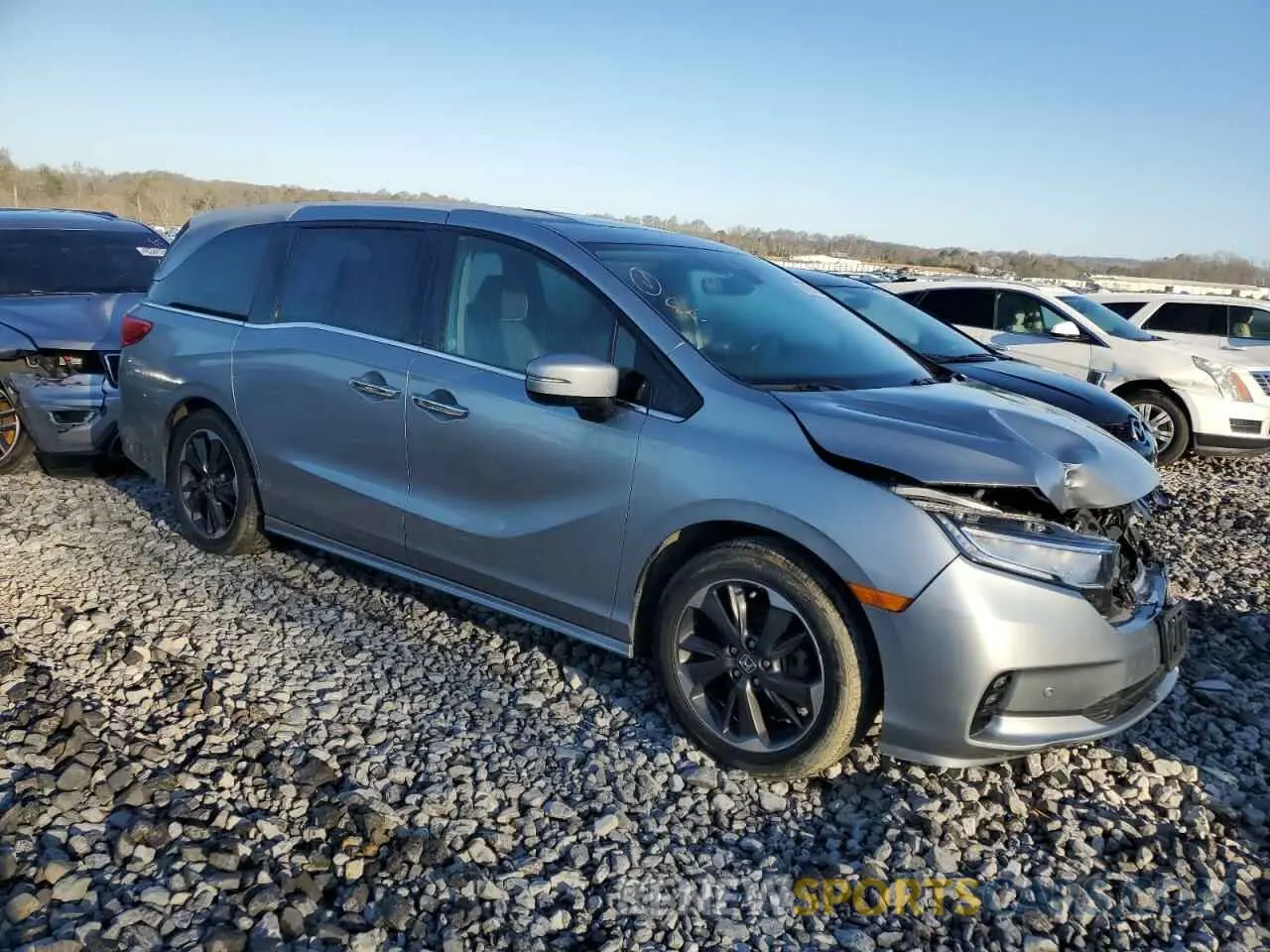 4 fotografías del automóvil dañado 5FNRL6H99MB017794 HONDA ODYSSEY 2021