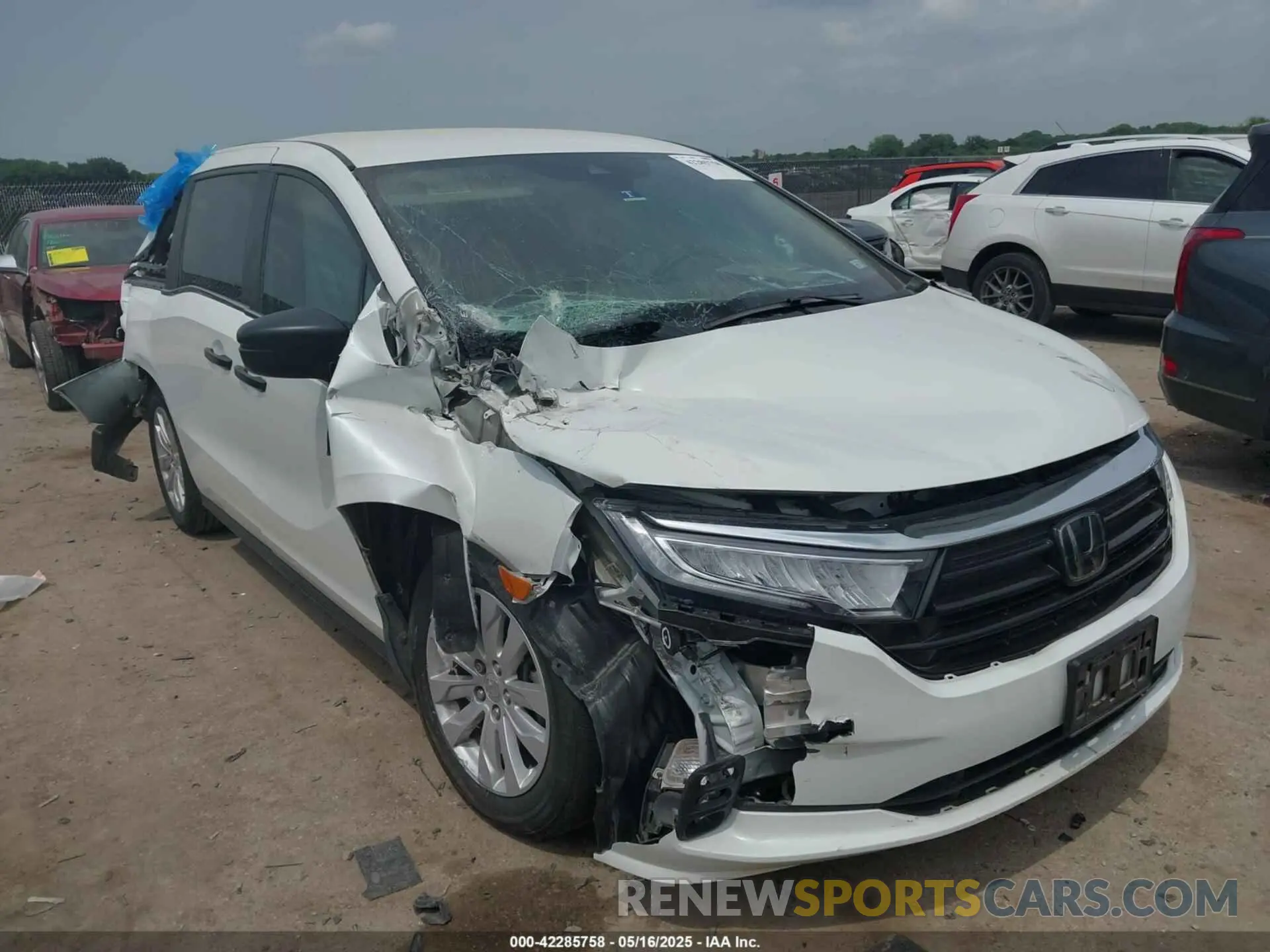 1 fotografías del automóvil dañado 5FNRL6H21NB013534 HONDA ODYSSEY 2022