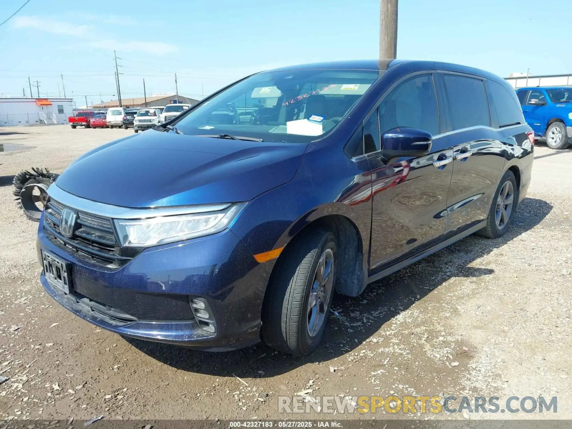2 fotografías del automóvil dañado 5FNRL6H50NB000347 HONDA ODYSSEY 2022