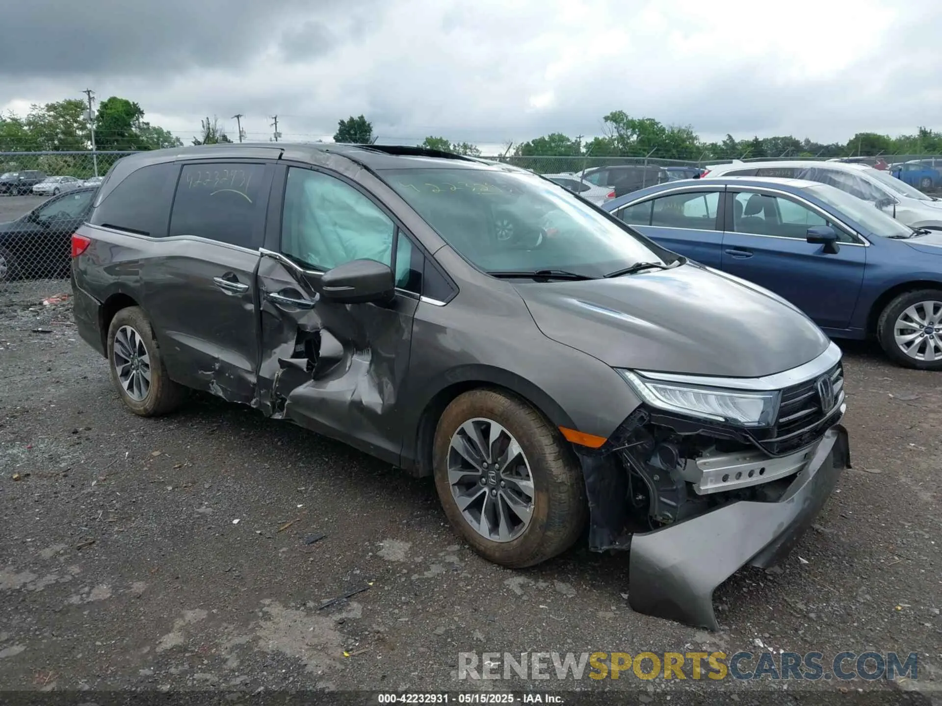 1 fotografías del automóvil dañado 5FNRL6H70NB021751 HONDA ODYSSEY 2022