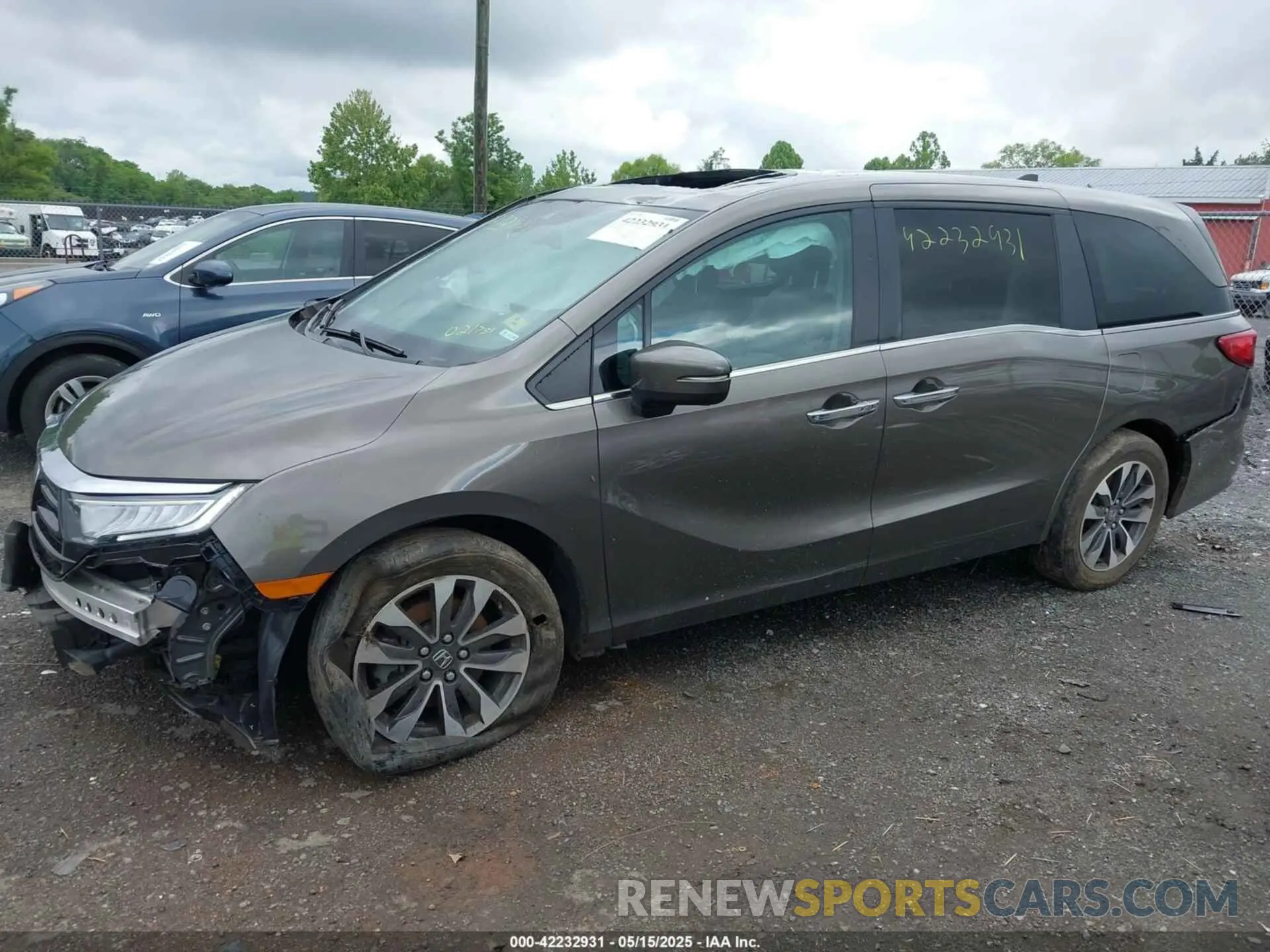 14 fotografías del automóvil dañado 5FNRL6H70NB021751 HONDA ODYSSEY 2022