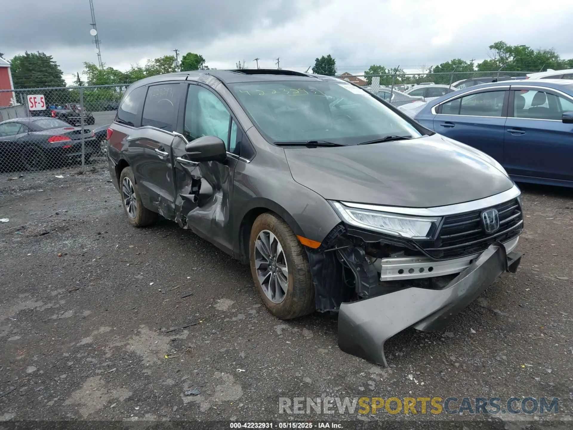 6 fotografías del automóvil dañado 5FNRL6H70NB021751 HONDA ODYSSEY 2022