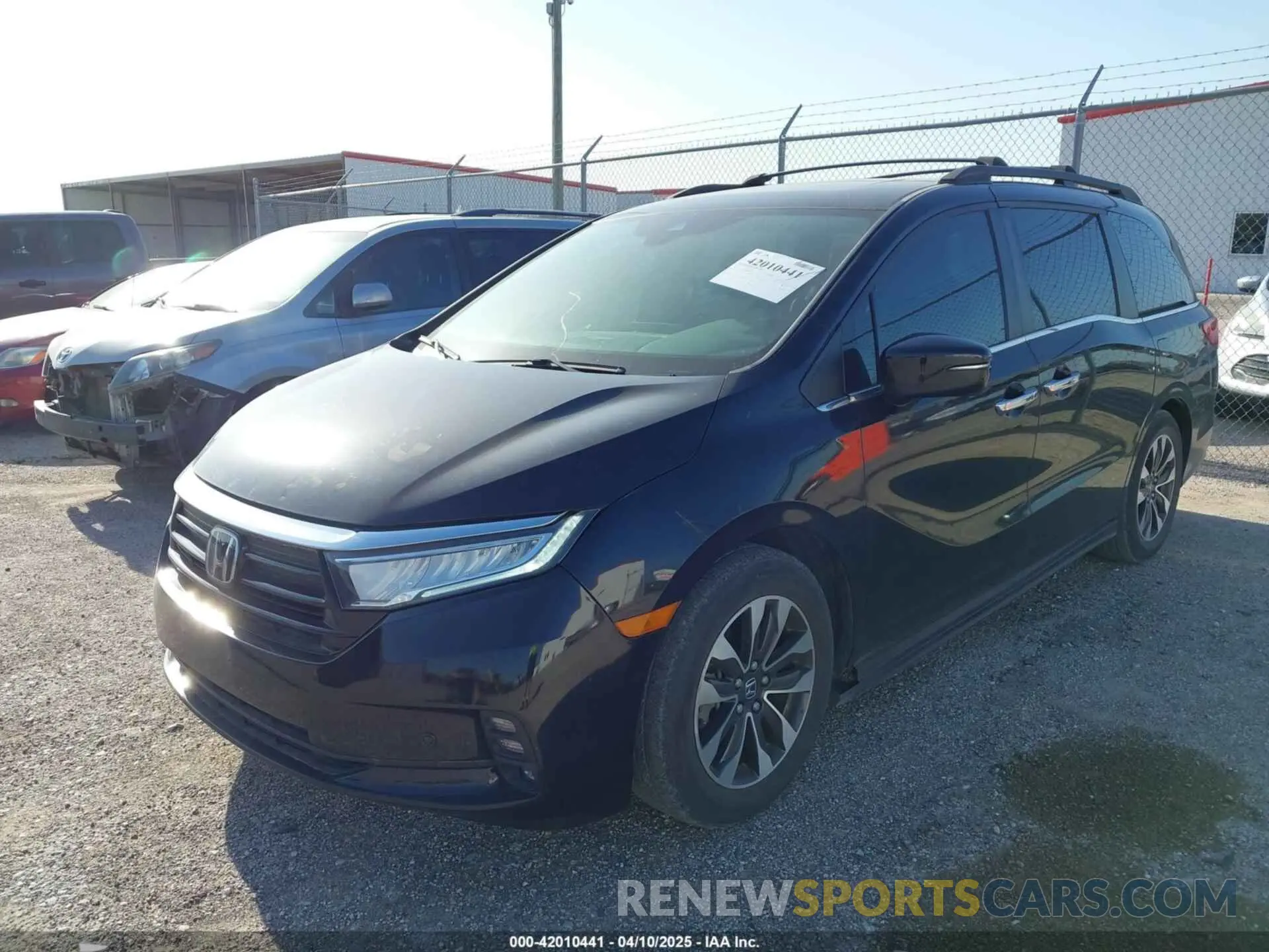 2 fotografías del automóvil dañado 5FNRL6H75NB049044 HONDA ODYSSEY 2022