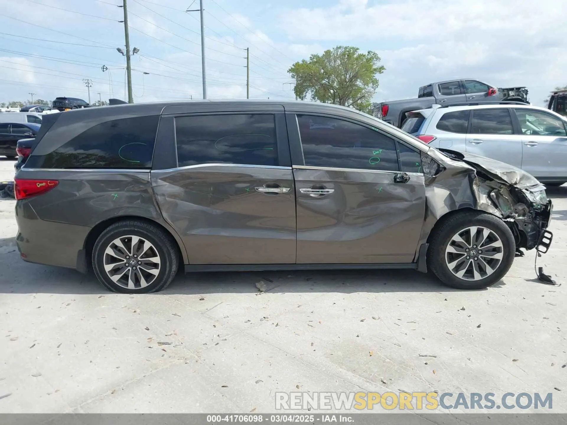 13 fotografías del automóvil dañado 5FNRL6H77NB031502 HONDA ODYSSEY 2022