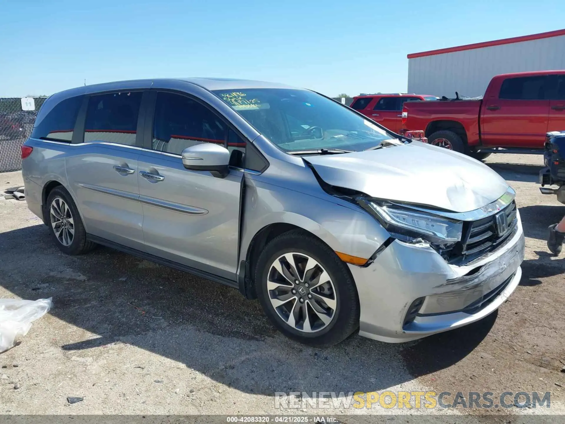 1 fotografías del automóvil dañado 5FNRL6H77NB060367 HONDA ODYSSEY 2022